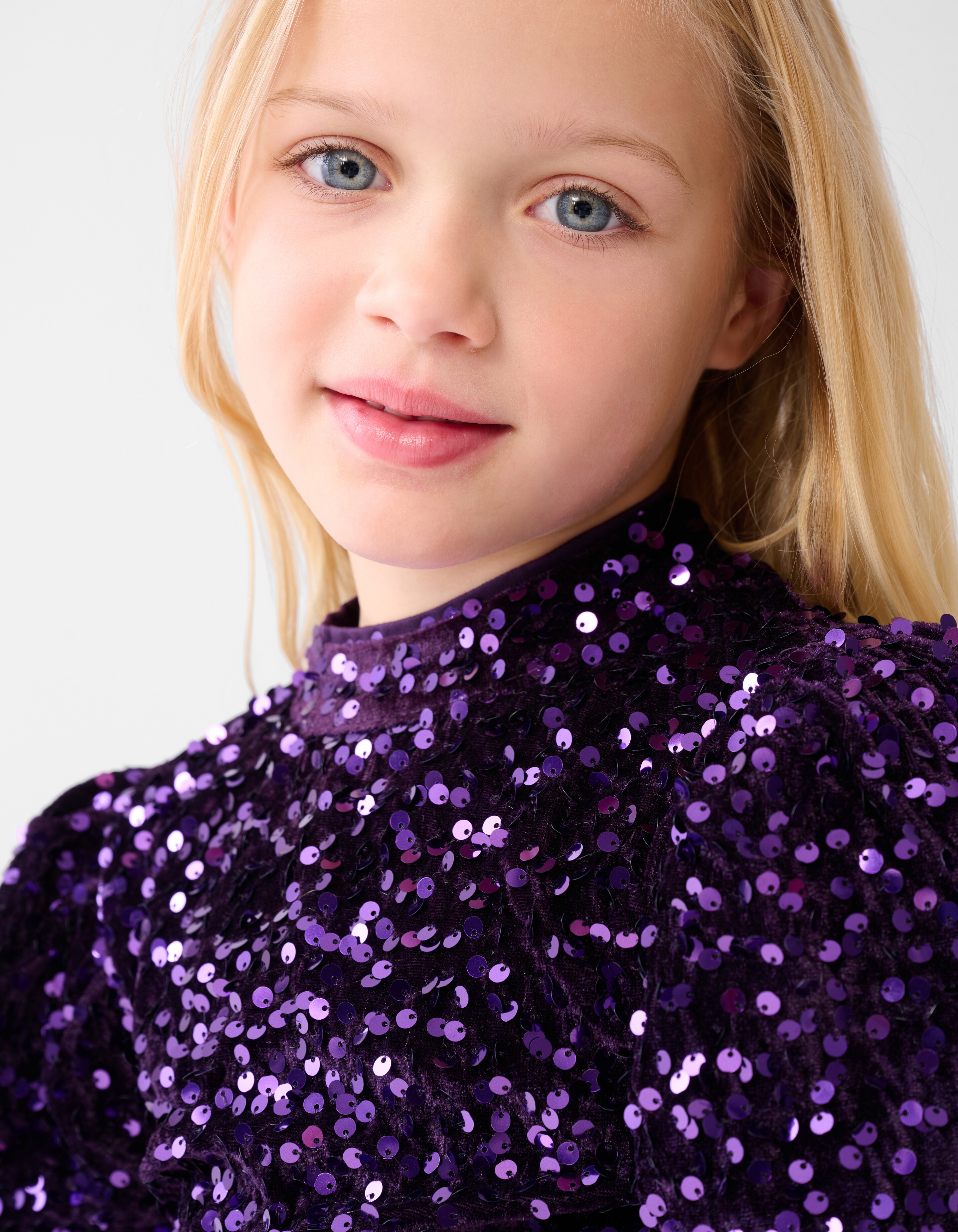 Velvet Pailletten Top Paars SHOEBY GIRLS