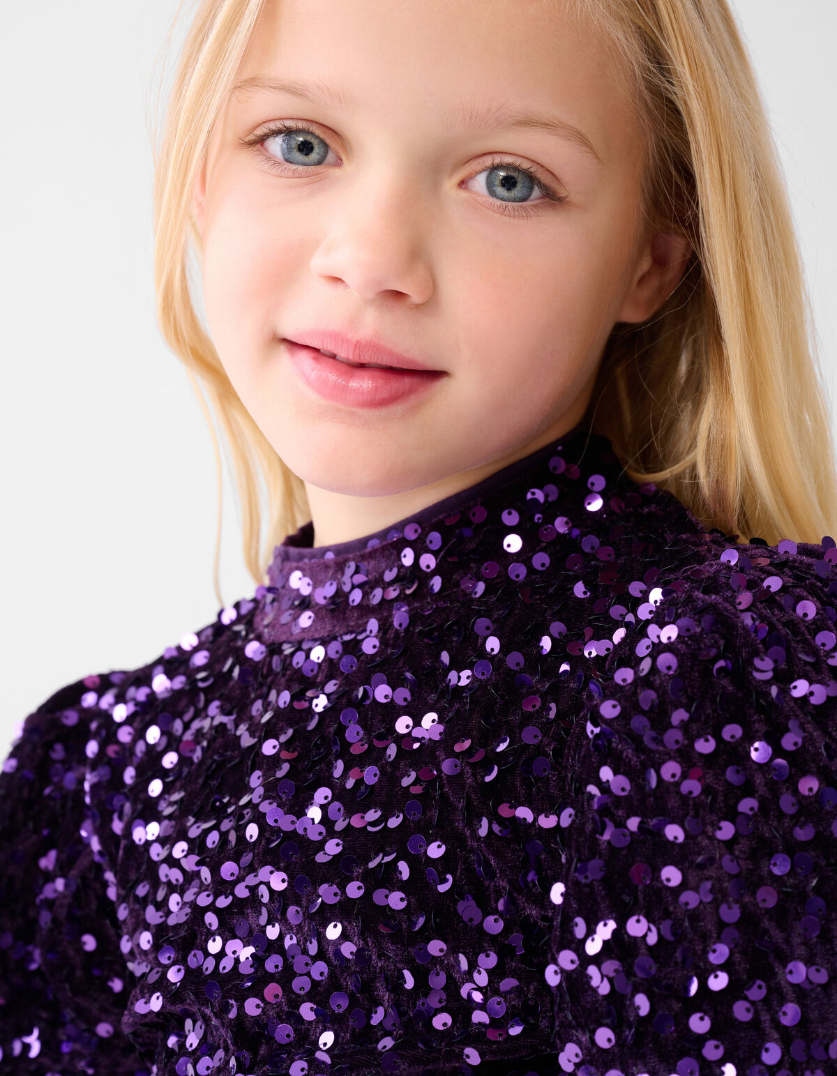 Velvet Pailletten Top Paars SHOEBY GIRLS
