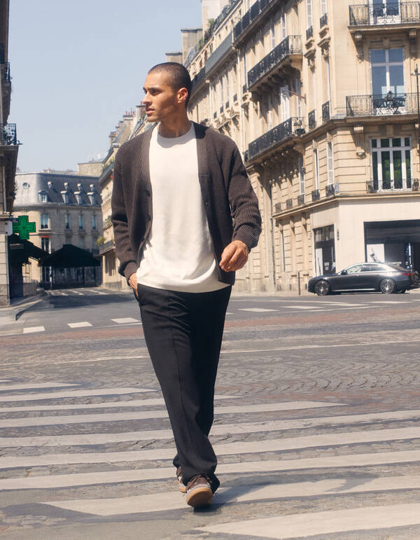 Twill Pintuck Broek Zwart SHOEBY MEN