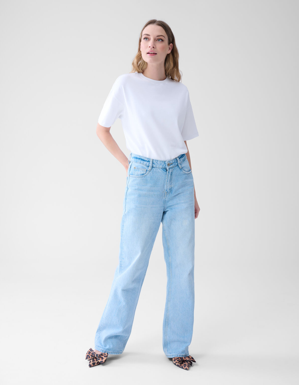 Wide Leg Jeans Bleached SHOEBY WOMEN