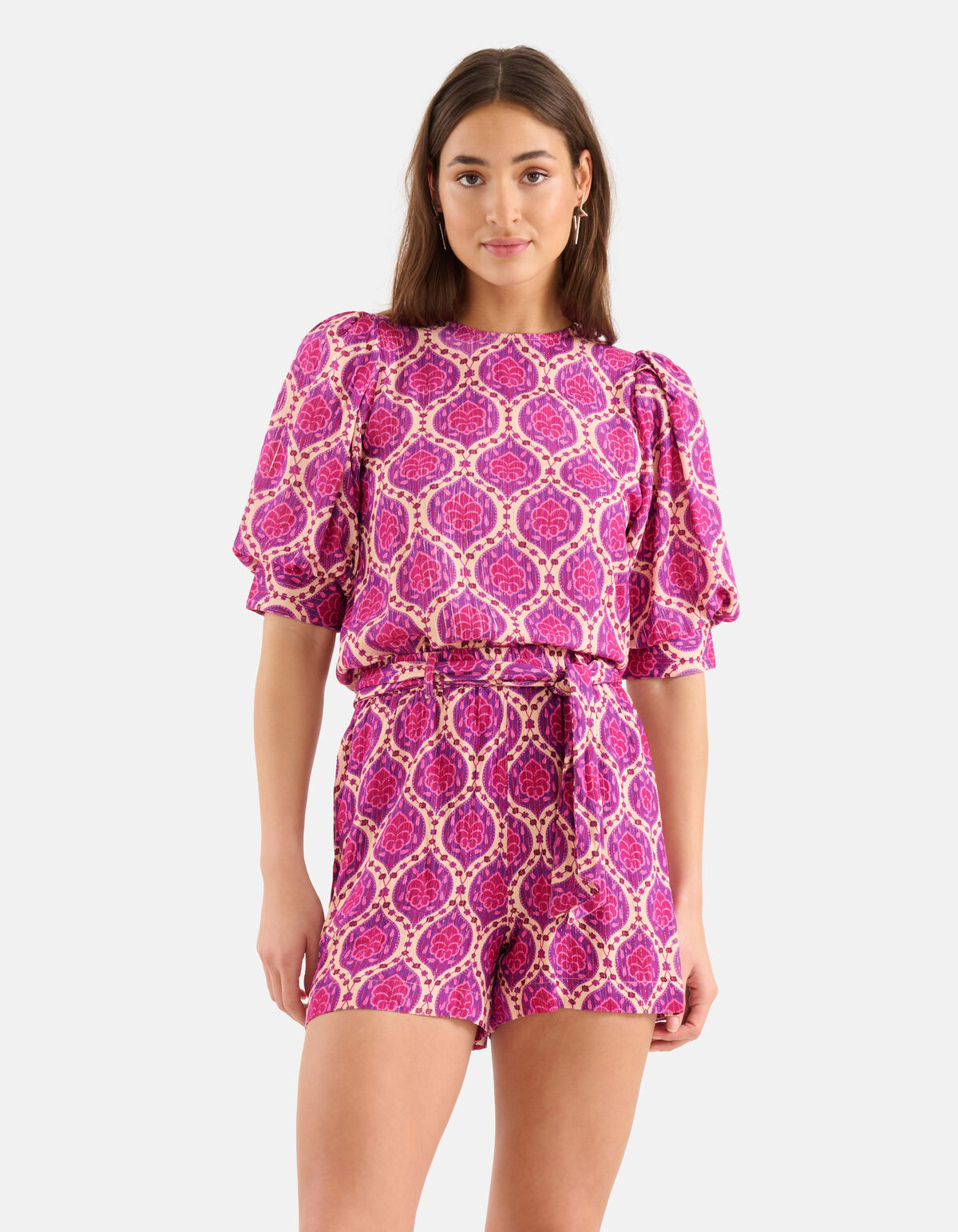 Grafische Lurex Top Paars SHOEBY WOMEN