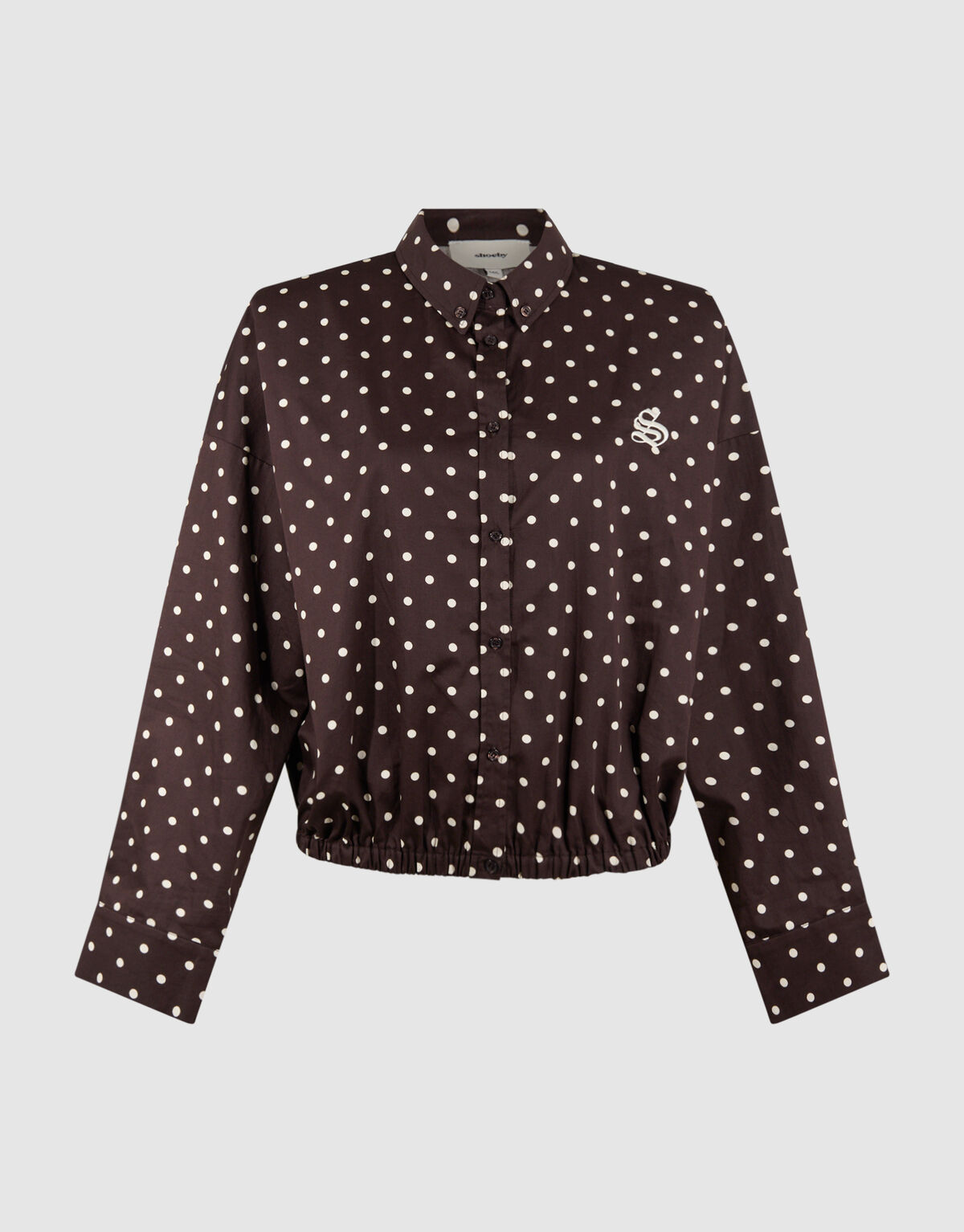 Polkadot Blouse Donkerbruin SHOEBY WOMEN