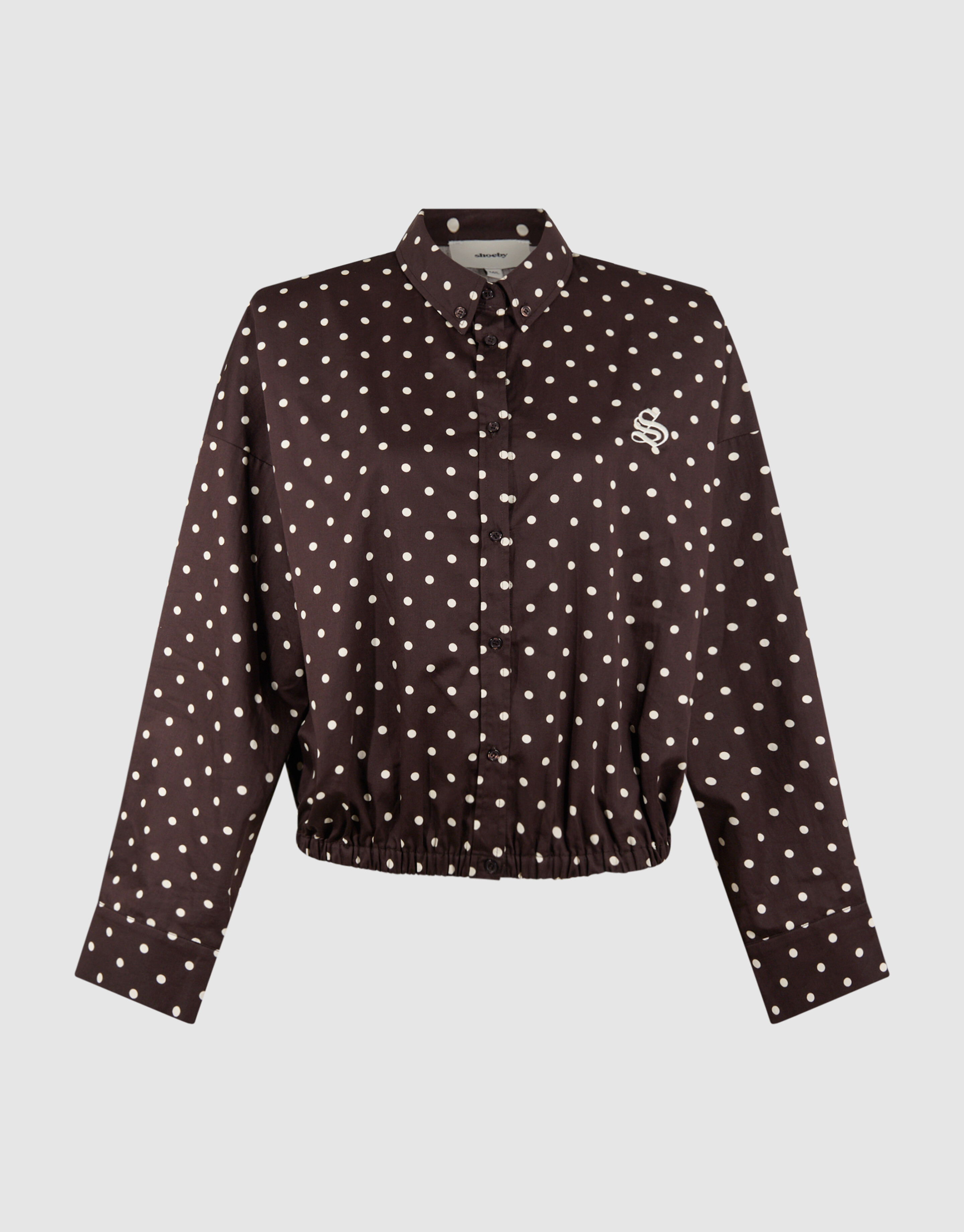 Polkadot Blouse Donkerbruin SHOEBY WOMEN