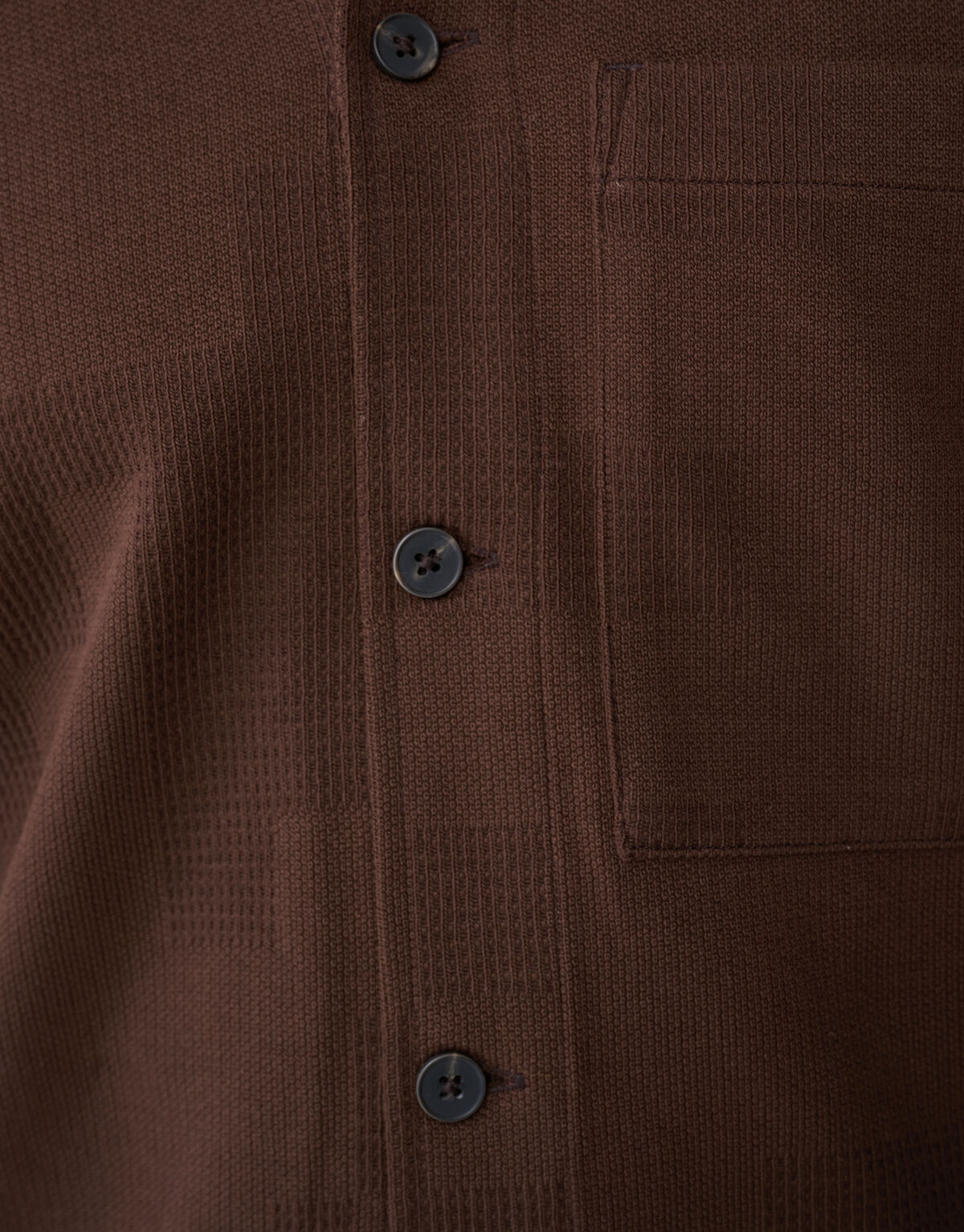 Ruiten Jacquard Overhemd Donkerbruin SHOEBY MEN