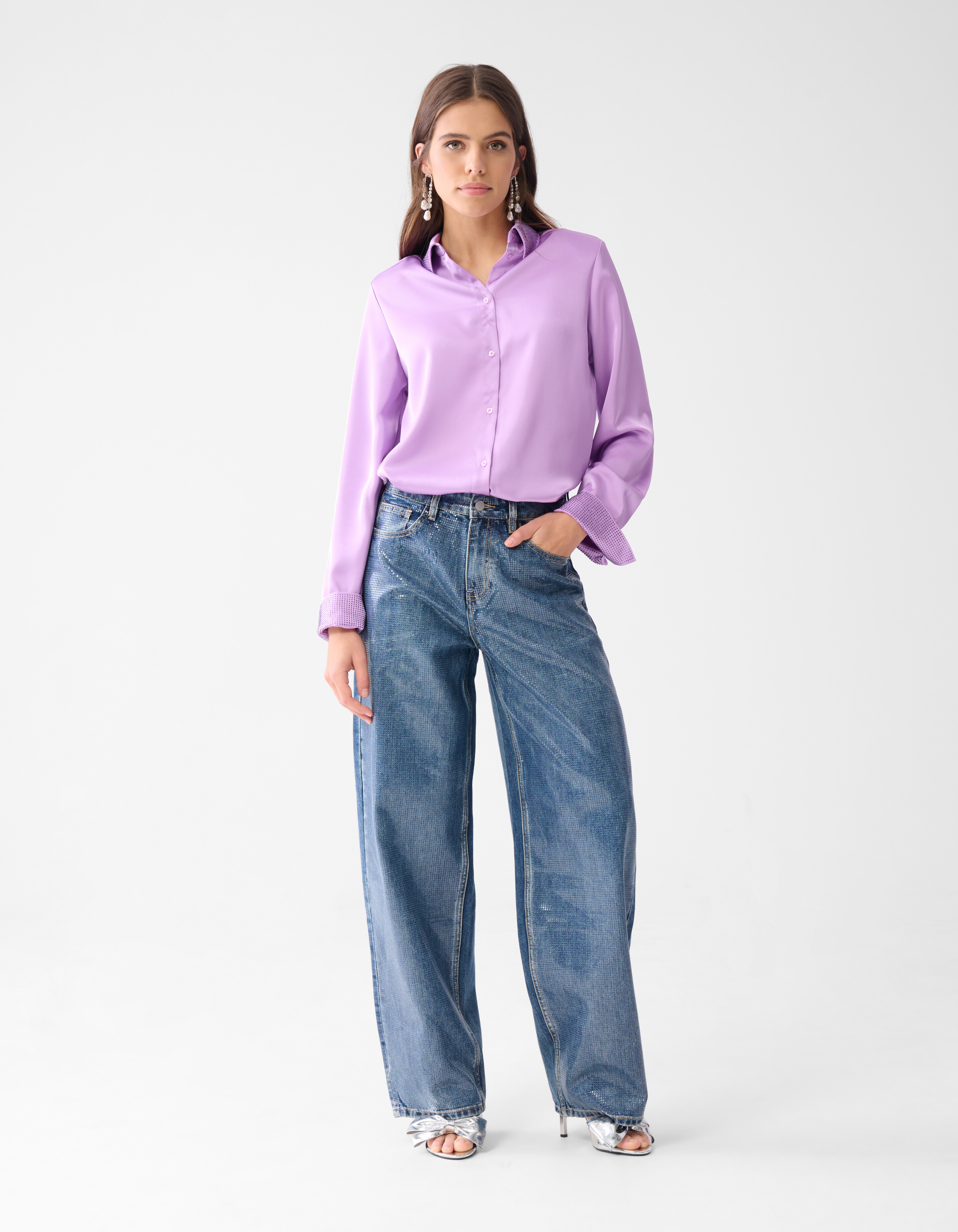 Satijnen Blouse Lichtpaars By Lizzy SHOEBY WOMEN