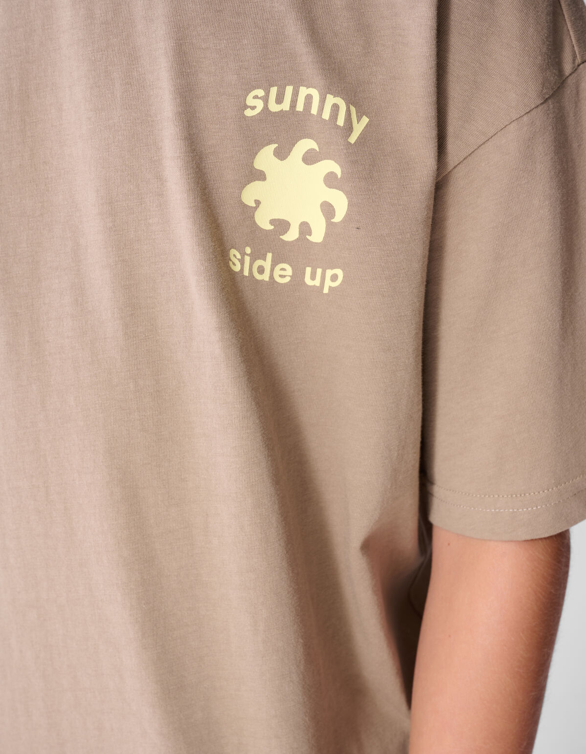 Sunny Side Artwork T-shirt Taupe SHOEBY BOYS