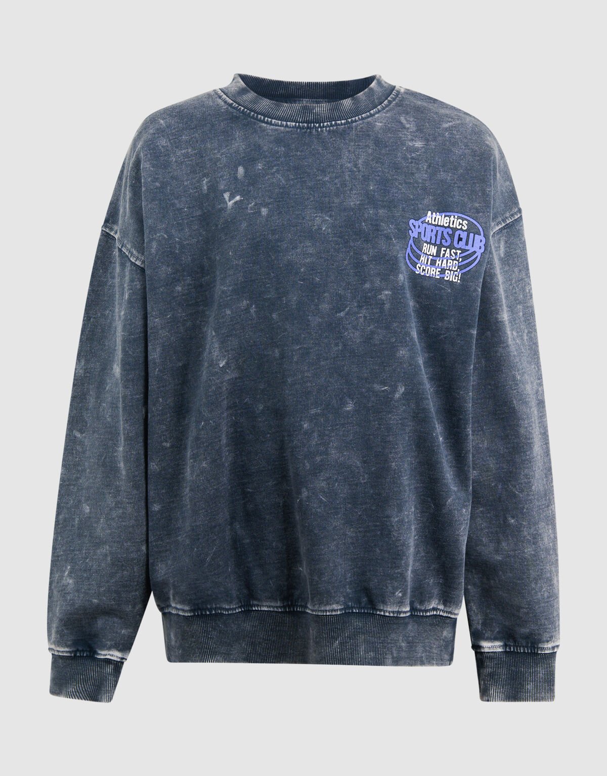 Washed Club Artwork Sweater Donkergrijs SHOEBY BOYS