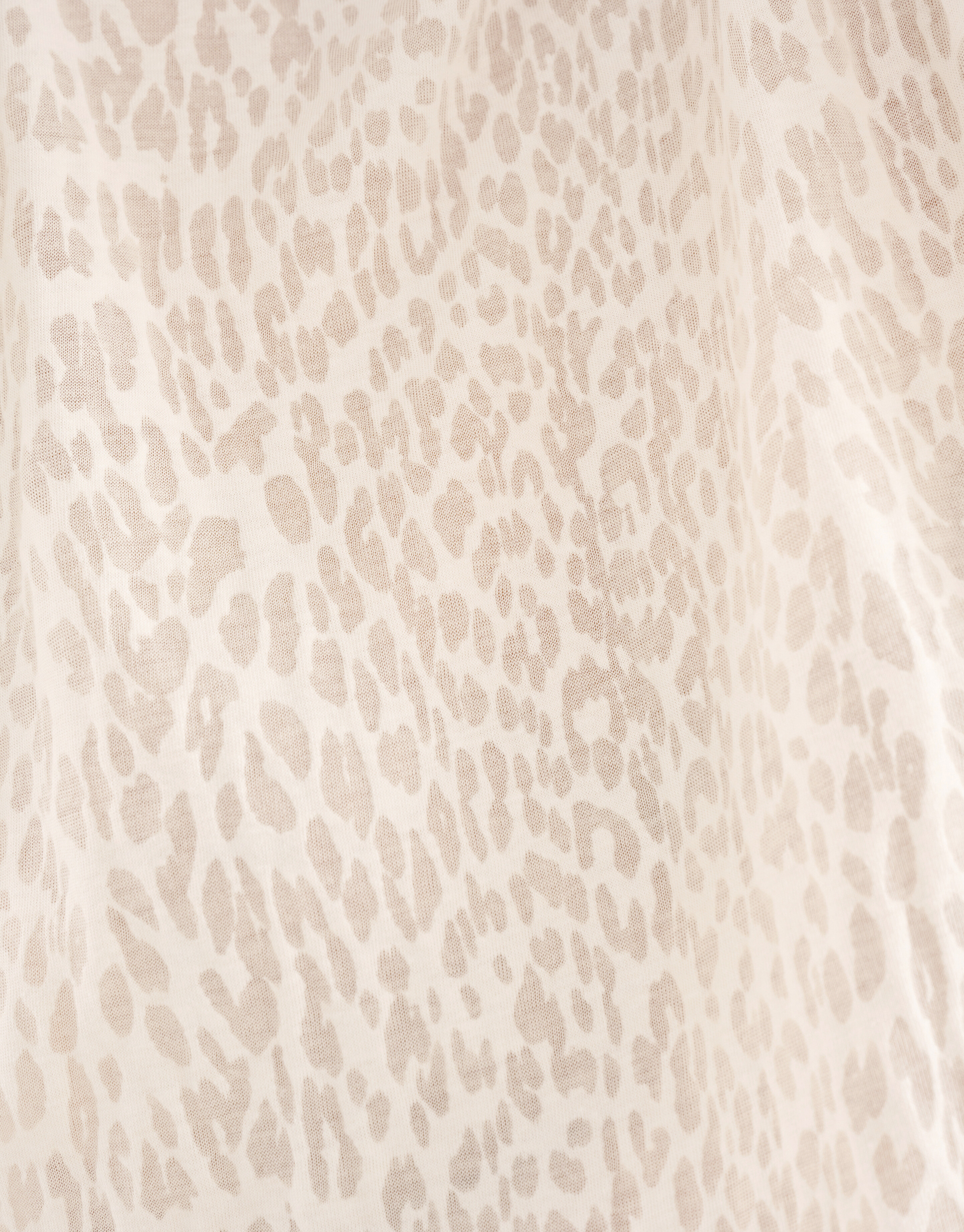Leopard Burn Out T-shirt Gebroken Wit SHOEBY WOMEN