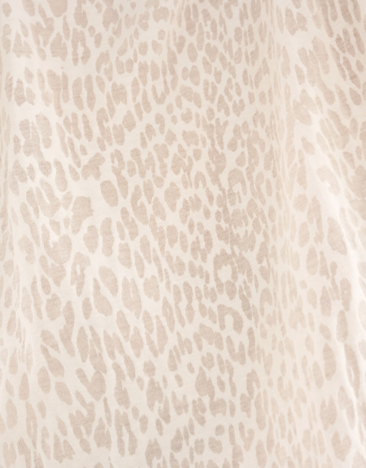 Leopard Burn Out T-shirt Gebroken Wit SHOEBY WOMEN