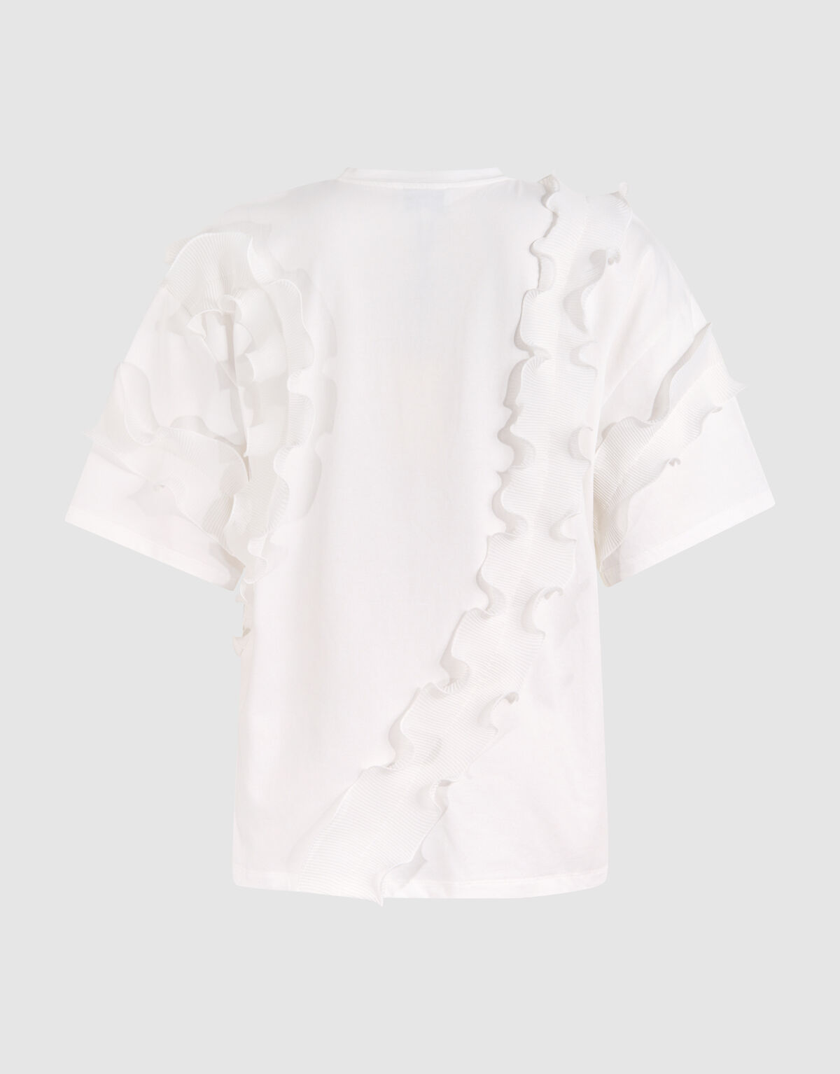 Ruffle T-shirt Wit SHOEBY WOMEN