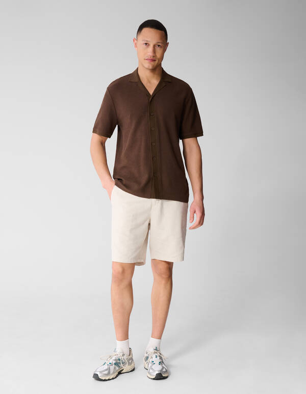 Gebreide Overshirt Donkerbruin SHOEBY MEN