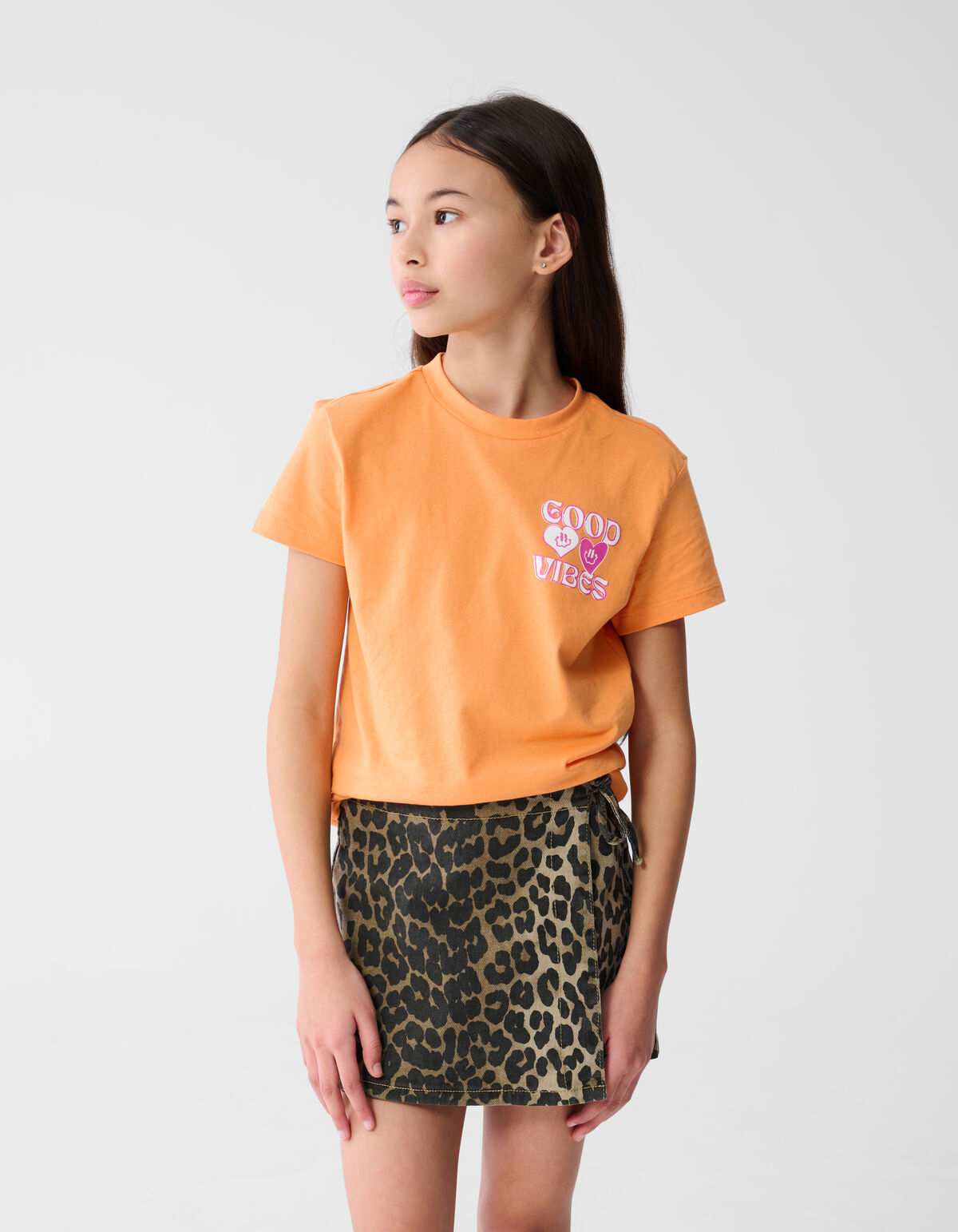 Good Vibes T-shirt Oranje SHOEBY GIRLS