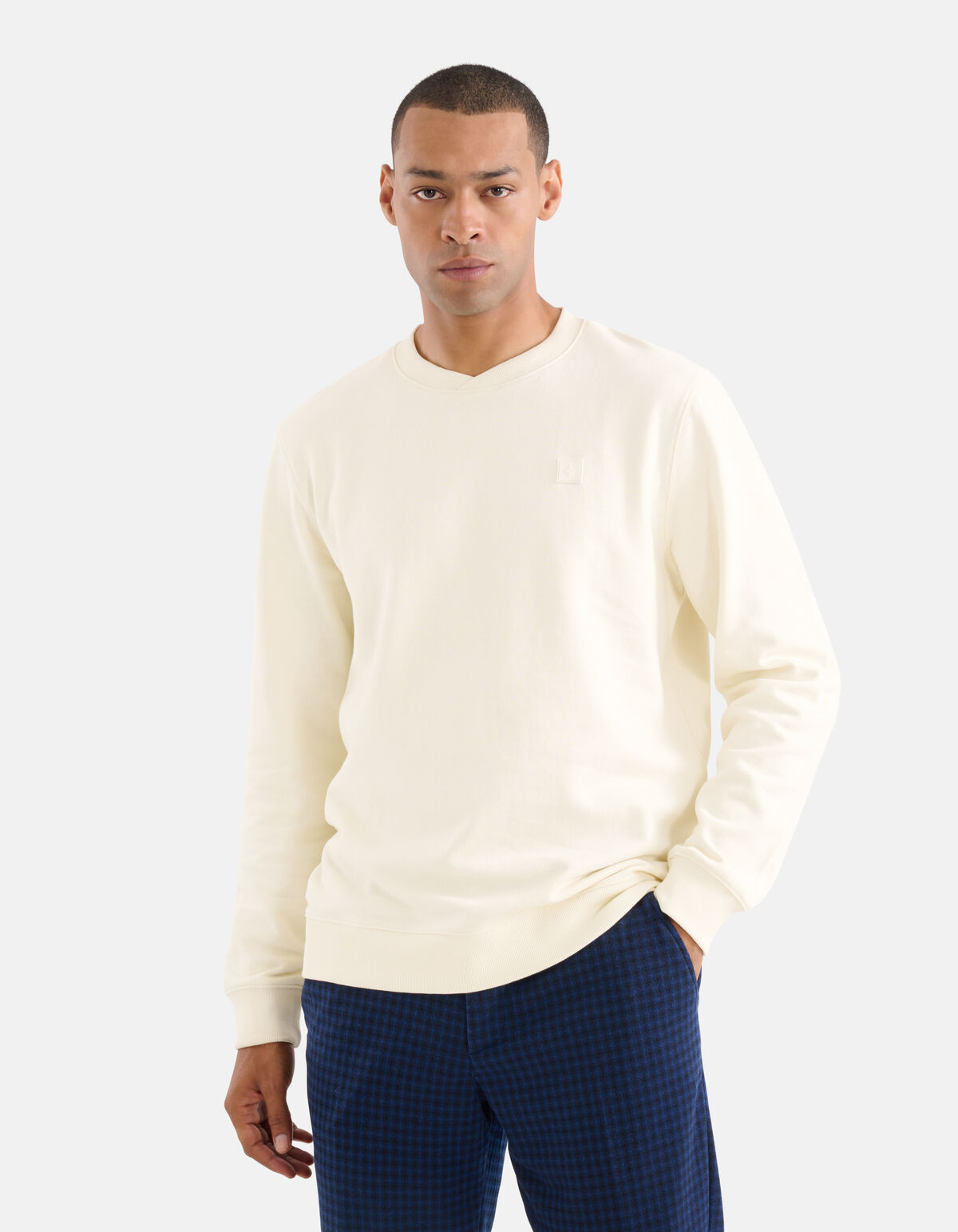 Flock Artwork Sweater Gebroken Wit SHOEBY MEN