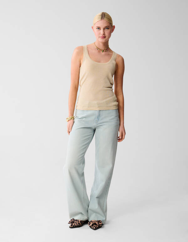 Glitter Tanktop Zand SHOEBY WOMEN