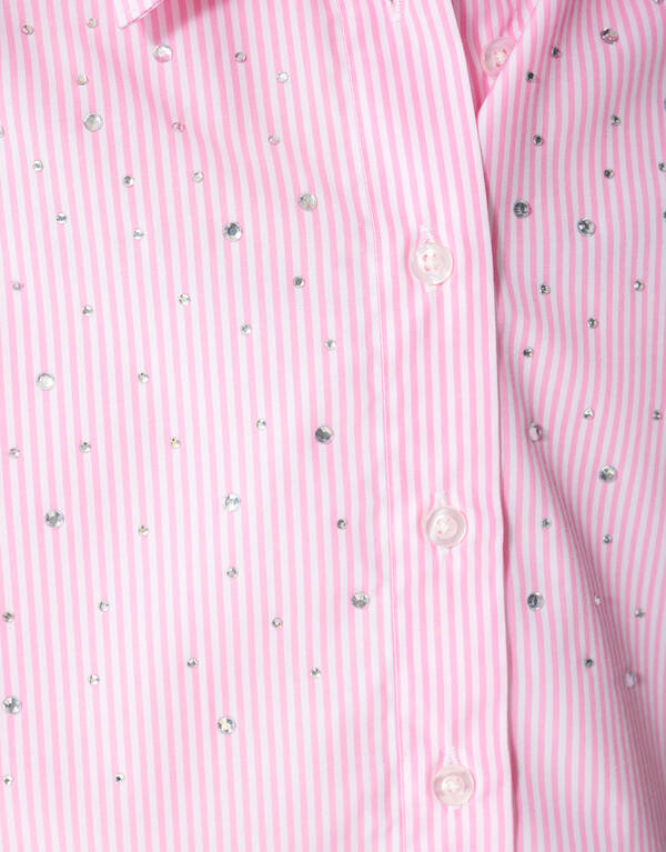 Pinstripe Strass Blouse Lichtroze SHOEBY GIRLS