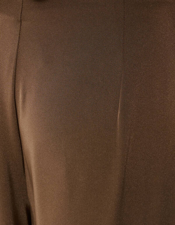 Pleated Loose Fit Broek Bruin By Fred SHOEBY WOMEN