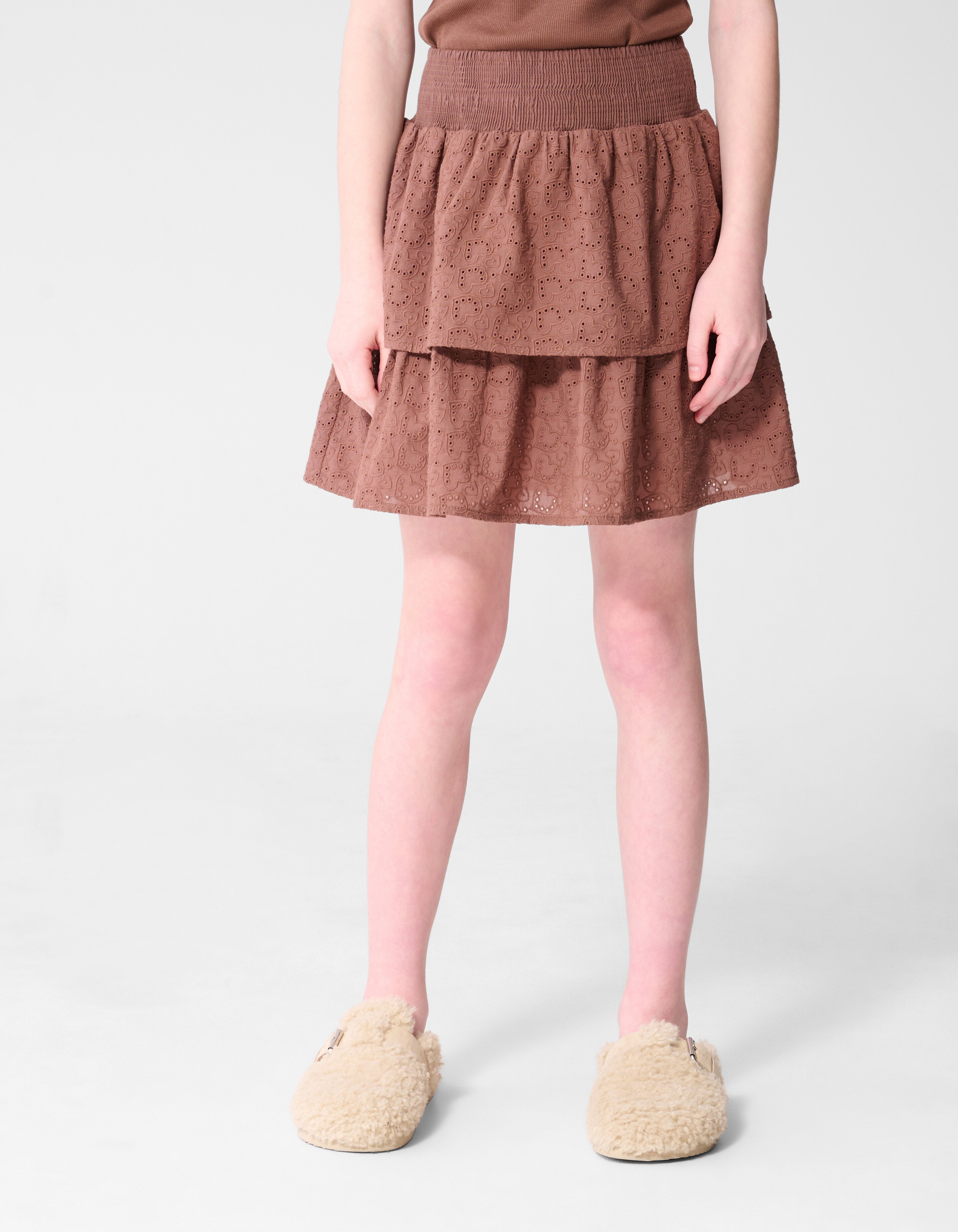 Embroidery Mini Rok Bruin SHOEBY GIRLS