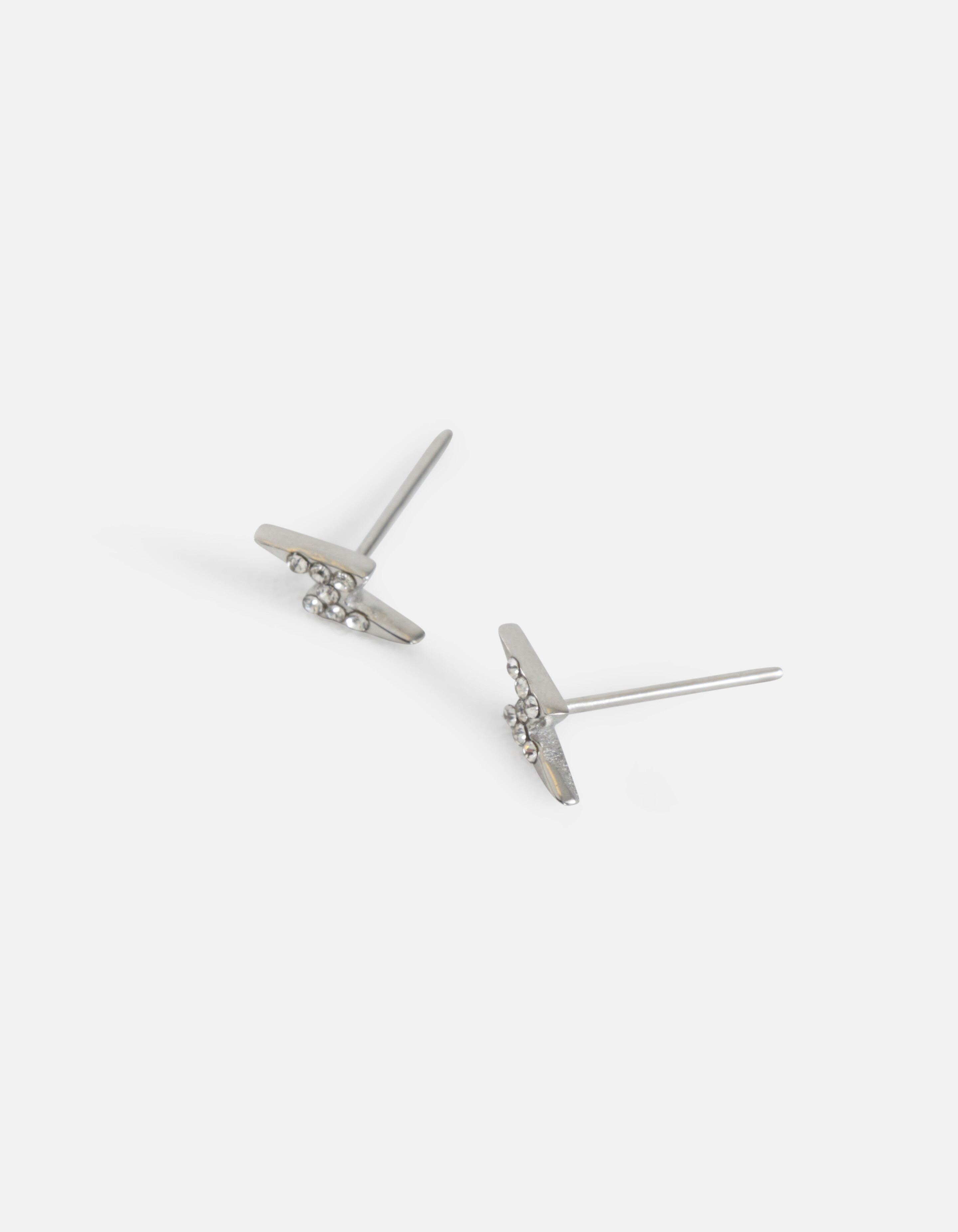 Bliksem Stud Oorbellen Zilver ACCESSOIRES SHOEBY