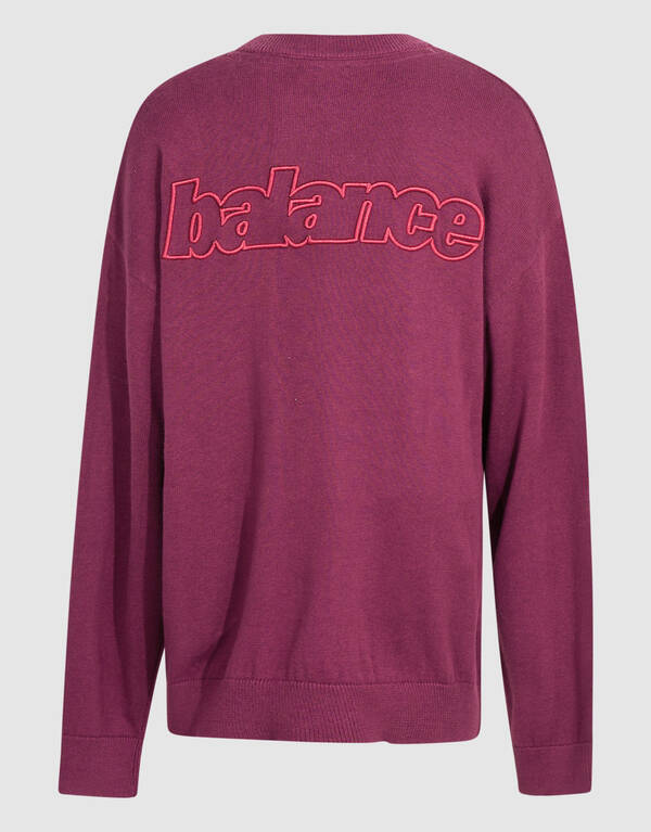 Oversized Fit Gebreide Trui Donkerrood SHOEBY BOYS