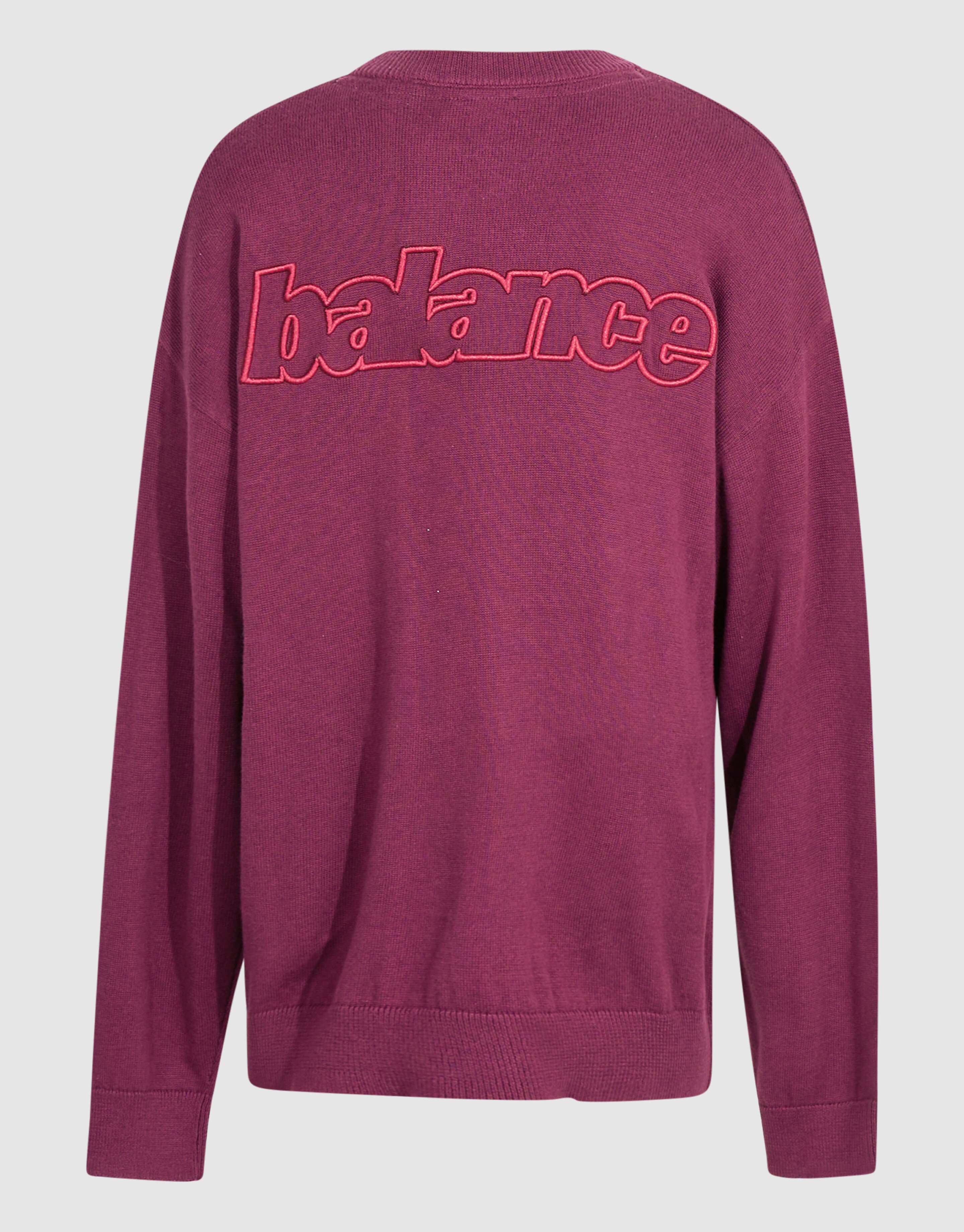 Oversized Fit Gebreide Trui Donkerrood SHOEBY BOYS