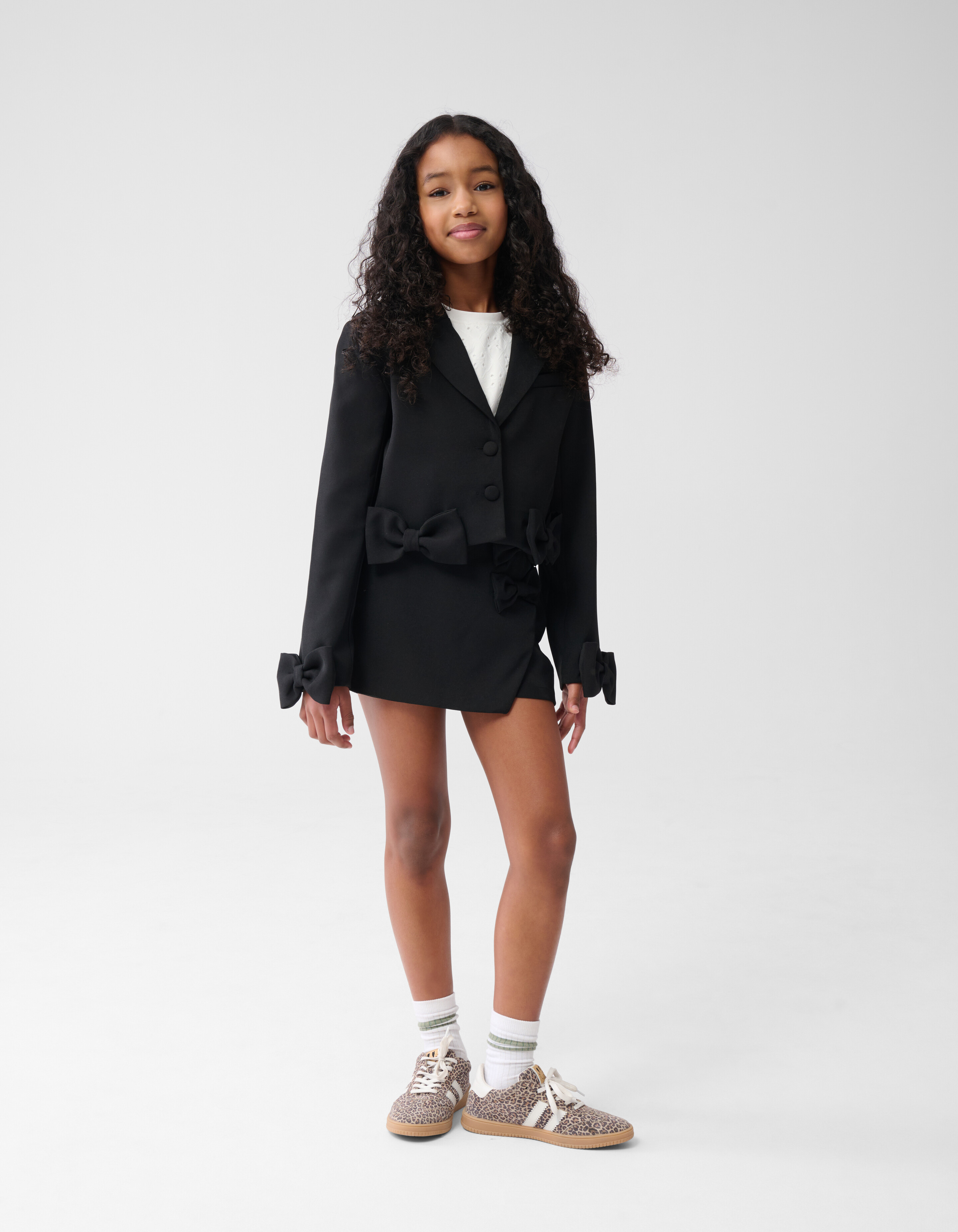 Cropped Strik Blazer Zwart SHOEBY GIRLS
