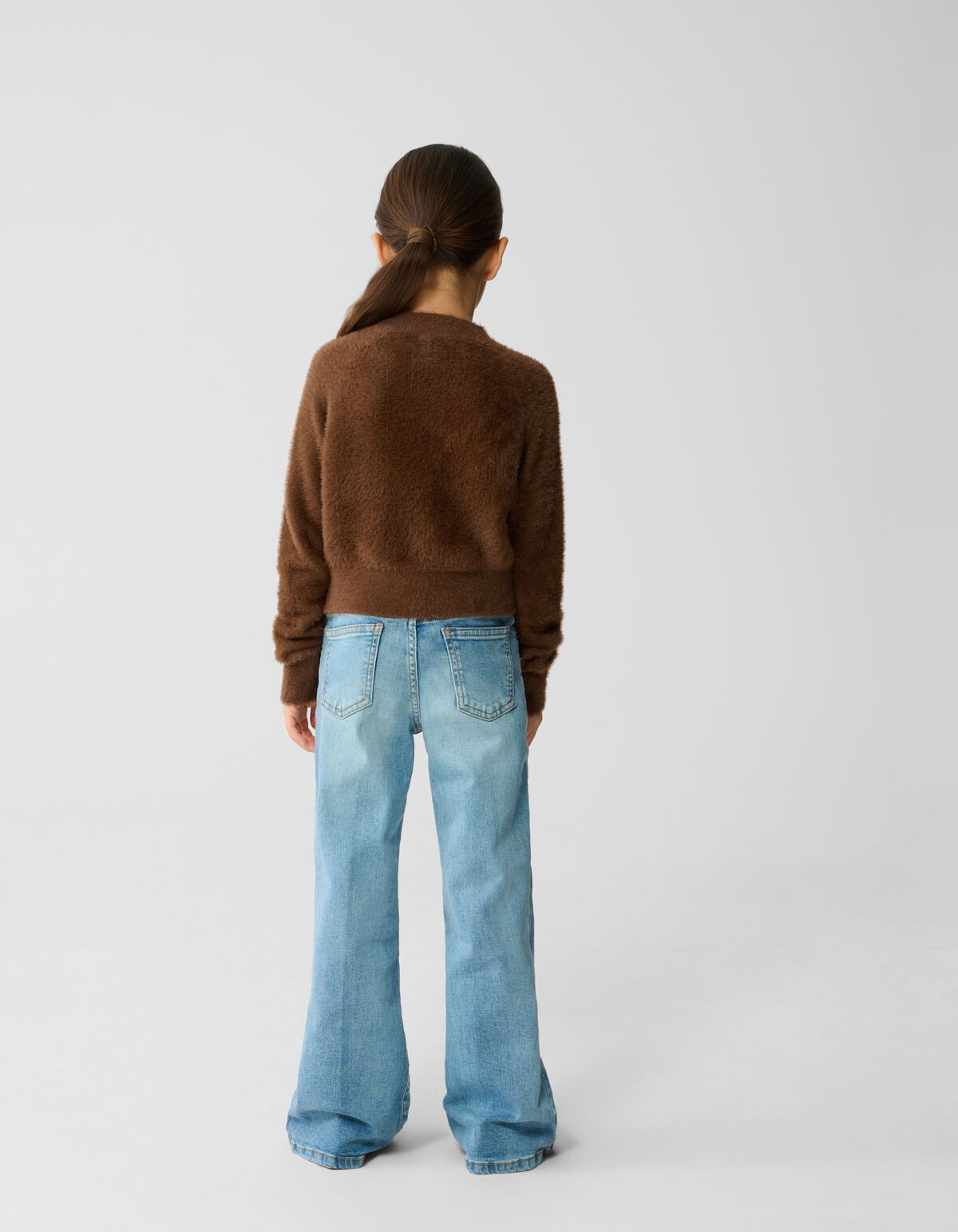 Harig Strik Vest Bruin SHOEBY GIRLS