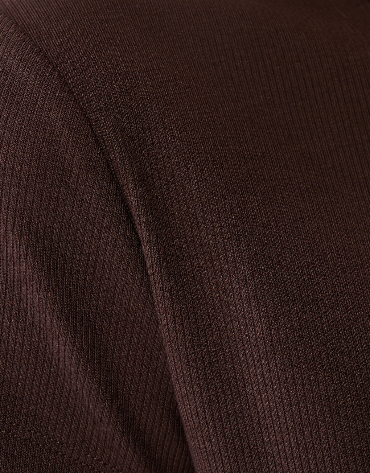 Rib T-shirt Bruin SHOEBY WOMEN