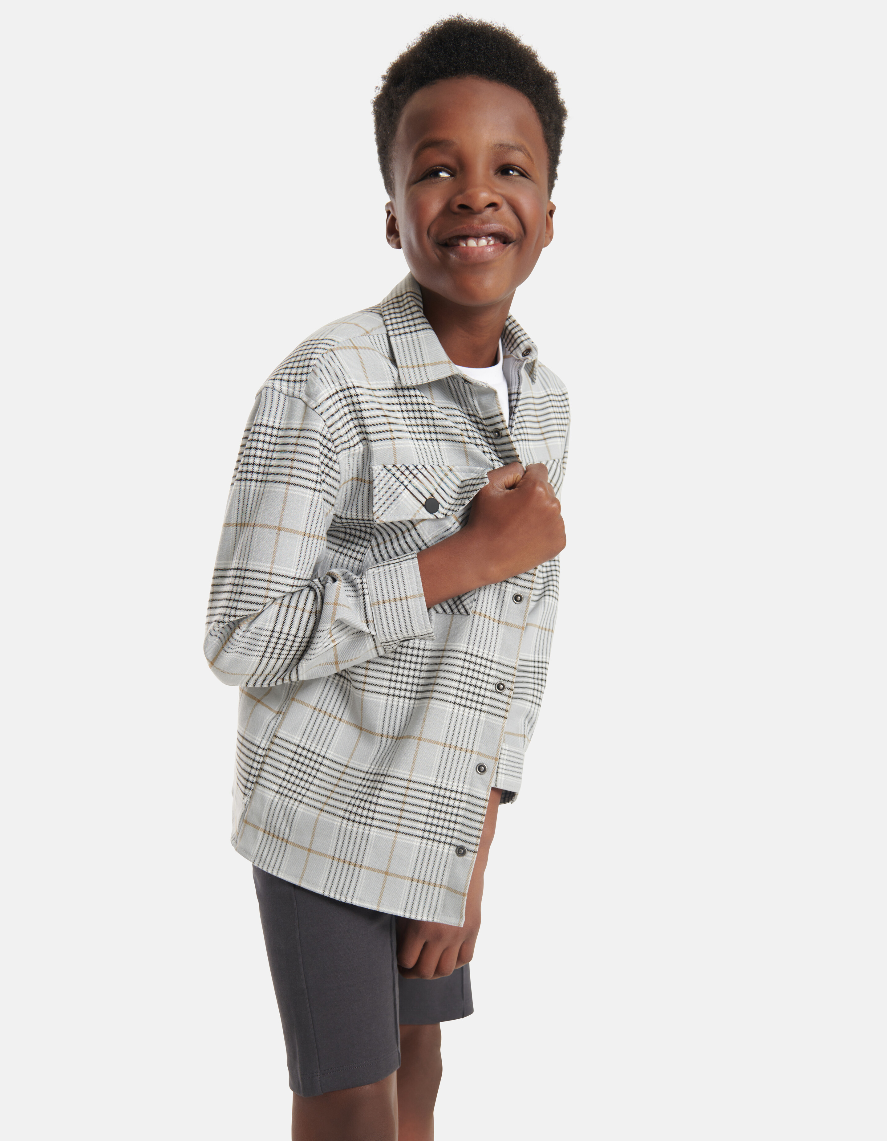 Geruit Overshirt Grijs SHOEBY BOYS