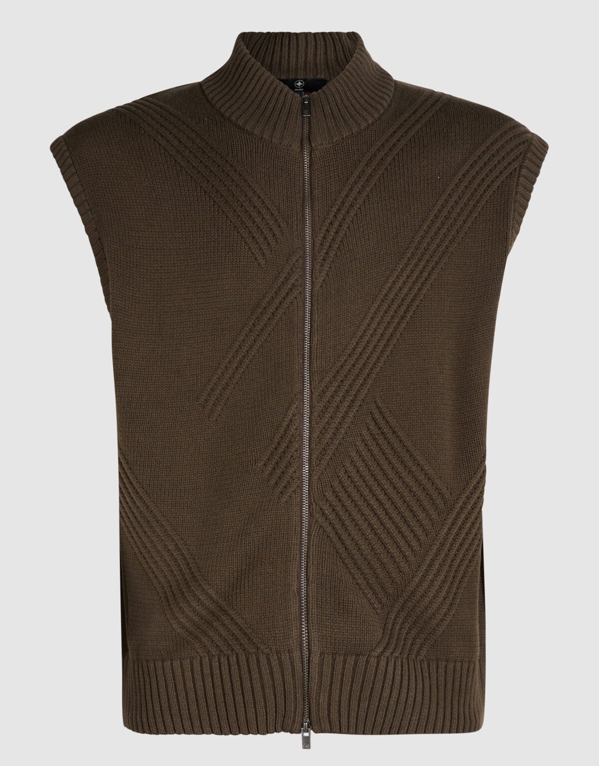 Gebreide Bodywarmer Donkerbruin SHOEBY MEN