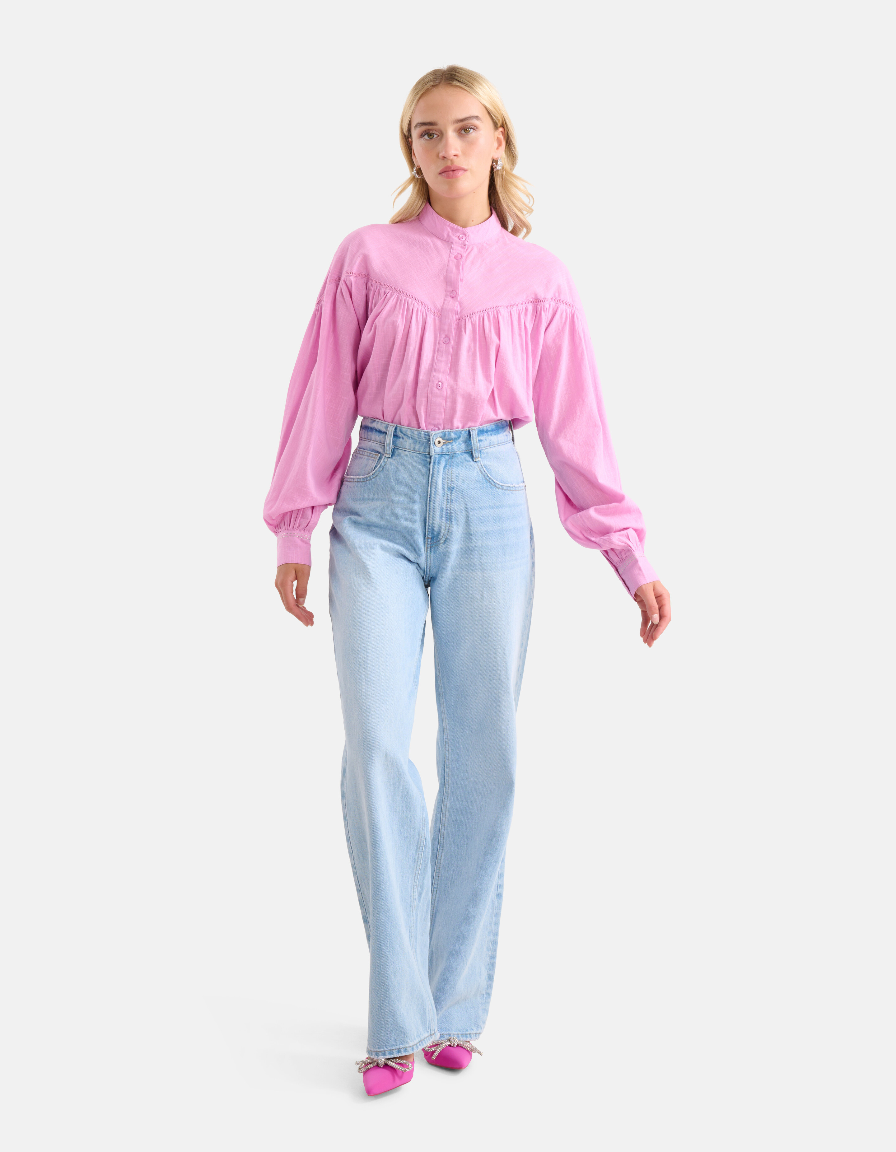 Embroidery Blouse Roze SHOEBY WOMEN