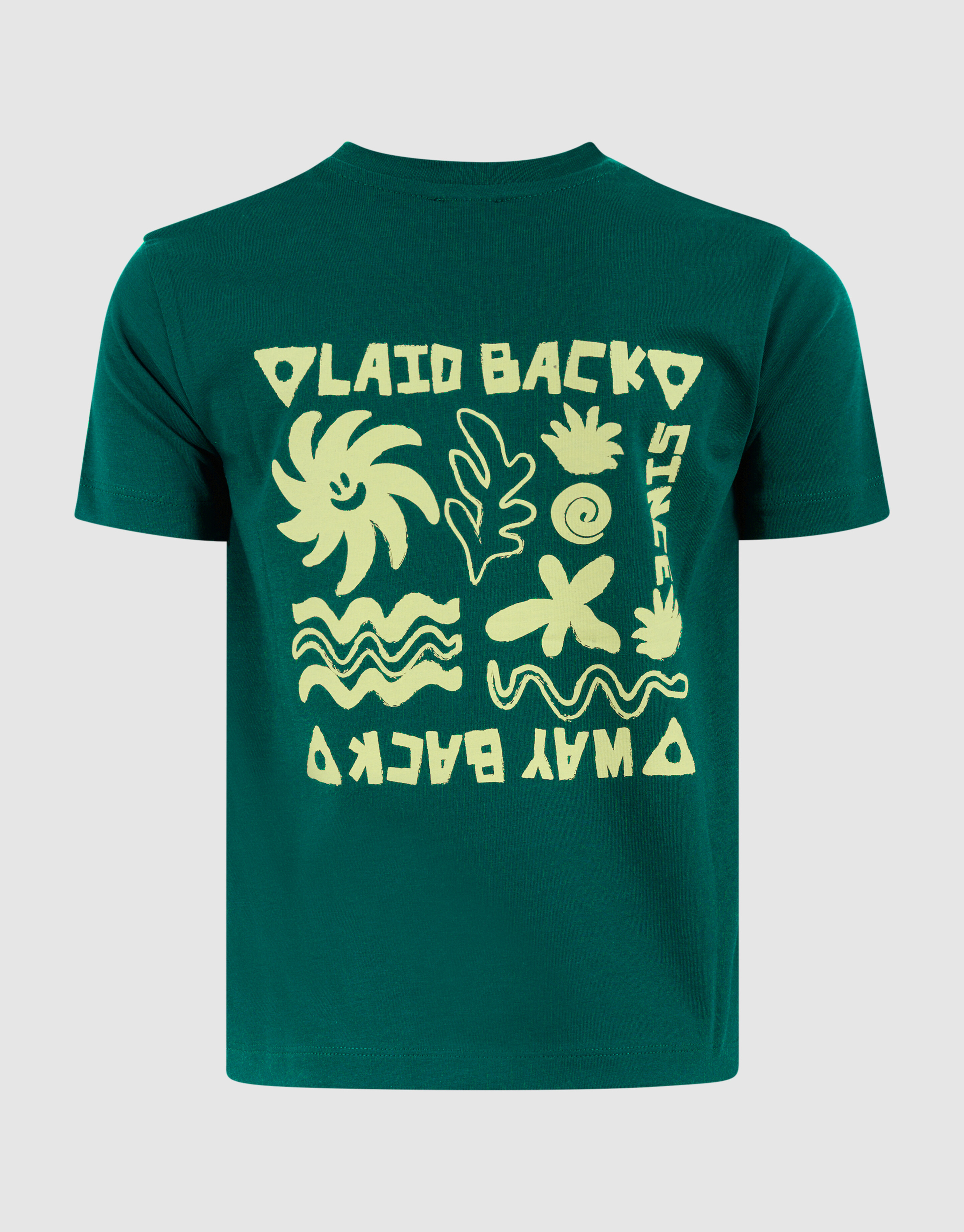 Wayback Artwork T-shirt Donkergroen SHOEBY BOYS