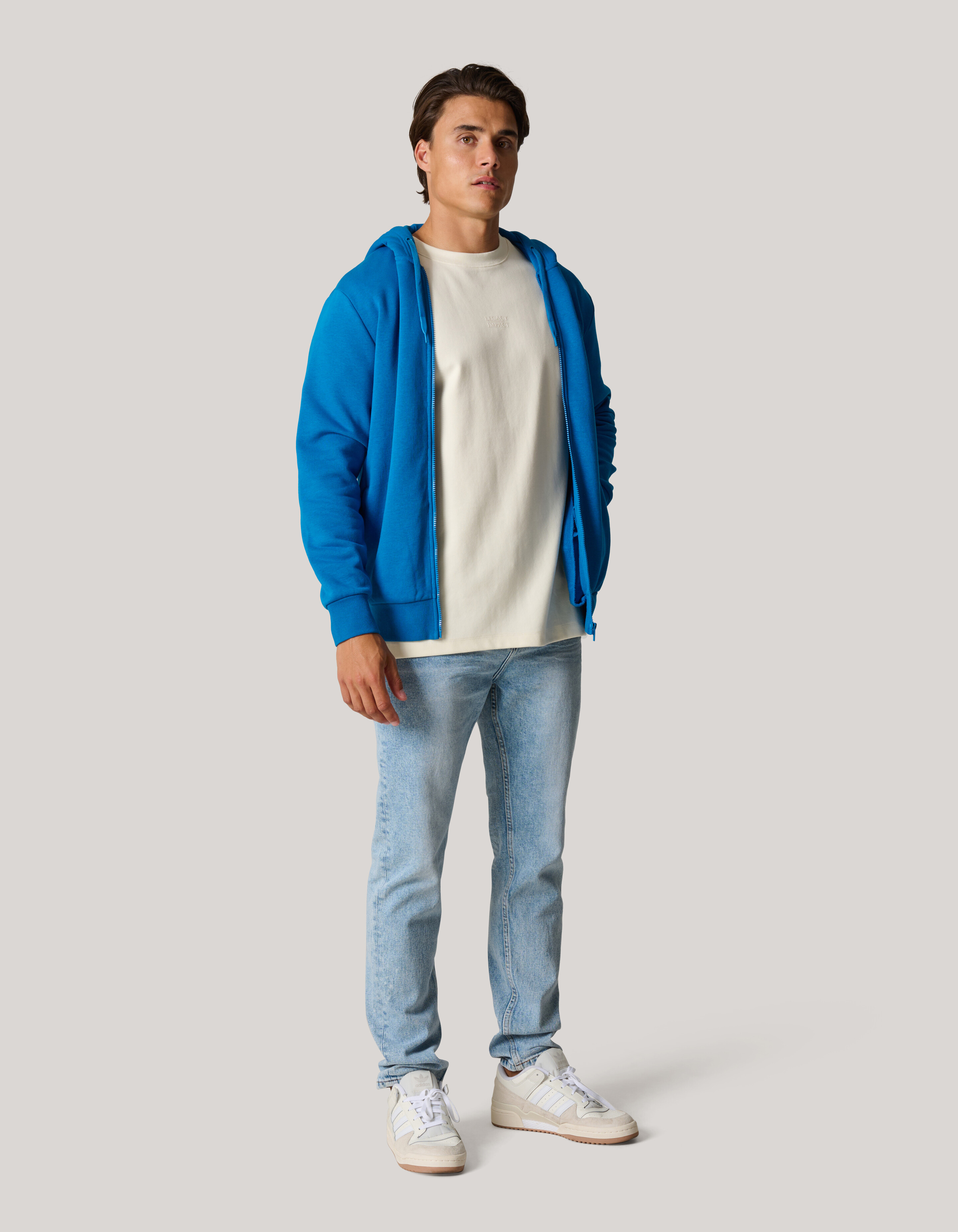 Zipper Hoodie Blauw SHOEBY MEN