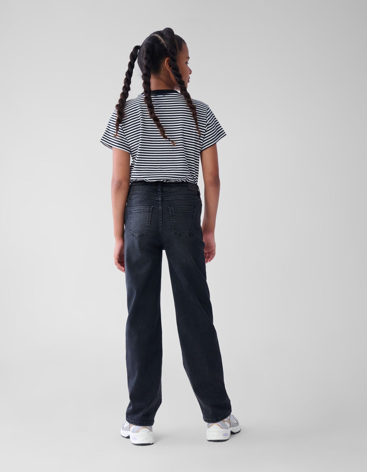 Straight Fit Heart Jeans Donkergrijs SHOEBY GIRLS