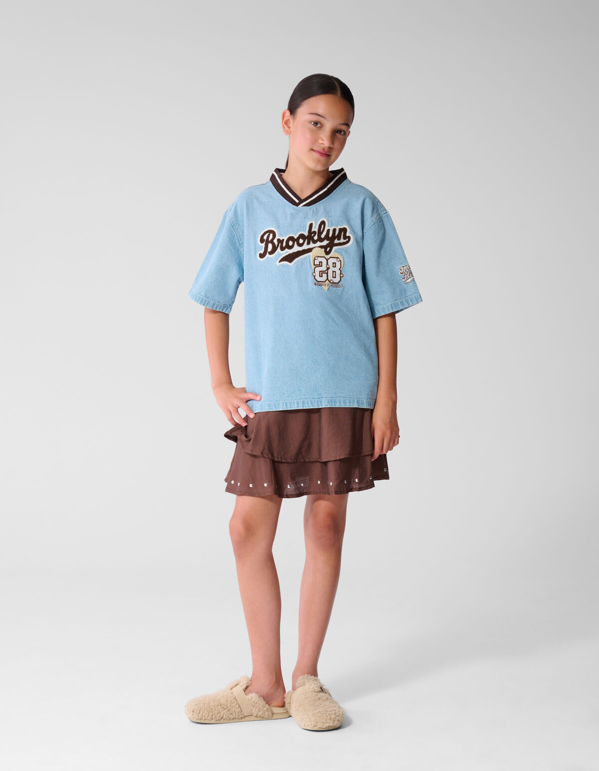 Solid Stud Rok Bruin SHOEBY GIRLS