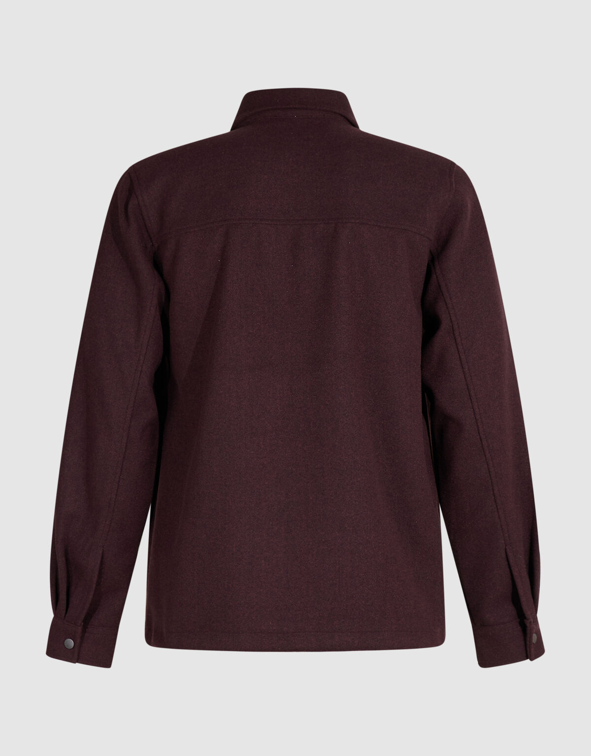 Melange Zip Overshirt Donkerrood SHOEBY MEN