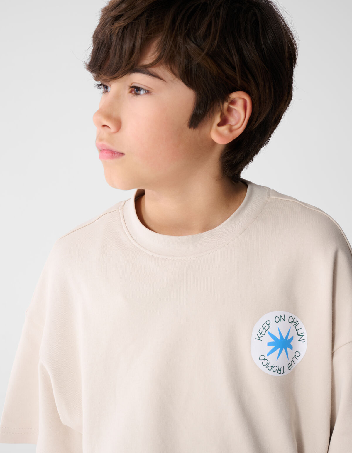 Chilling Artwork T-shirt Beige SHOEBY BOYS