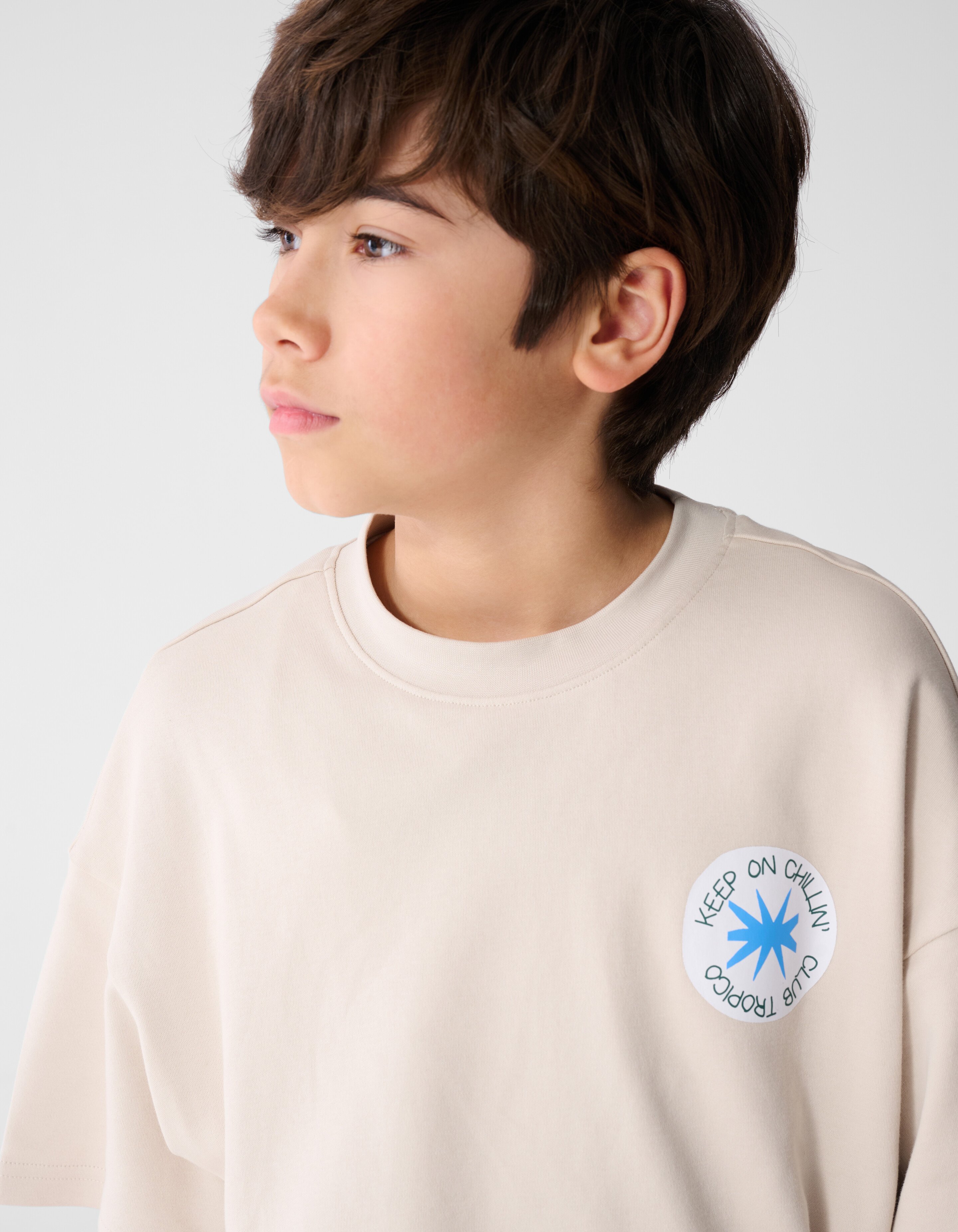 Chilling Artwork T-shirt Beige SHOEBY BOYS