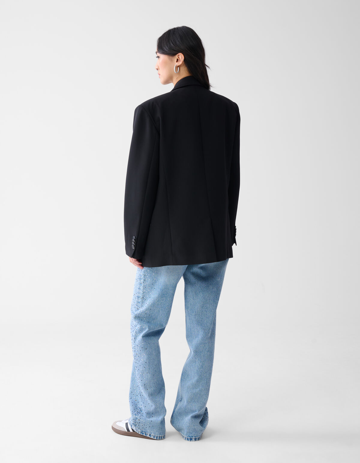 Tapered Fit Blazer Zwart SHOEBY WOMEN