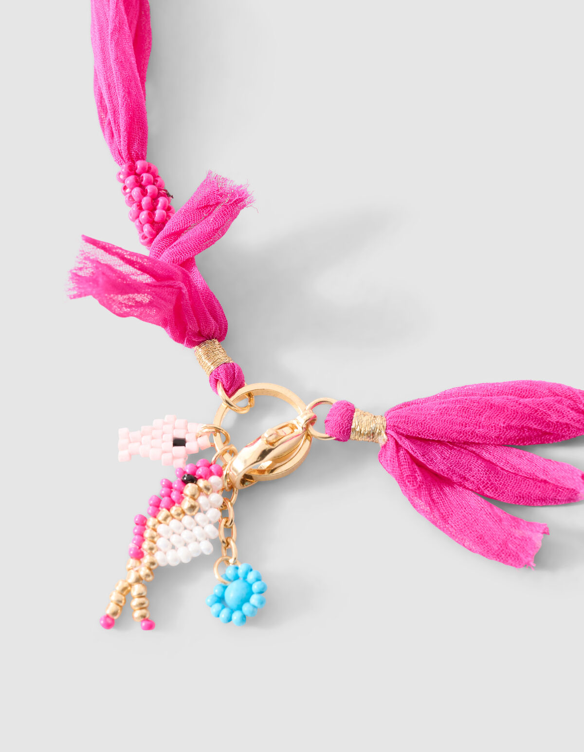 Scarf Beads Ketting Roze SHOEBY GIRLS