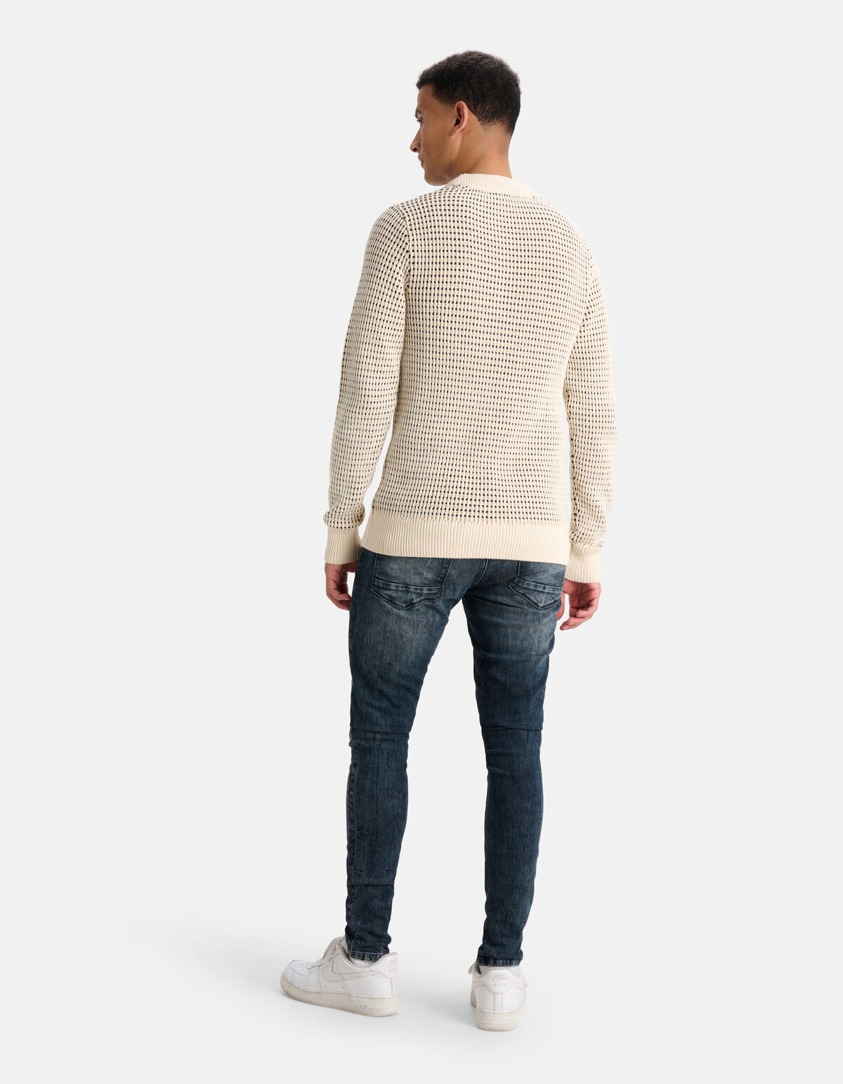Gedetailleerde Gebreide Trui Beige SHOEBY MEN