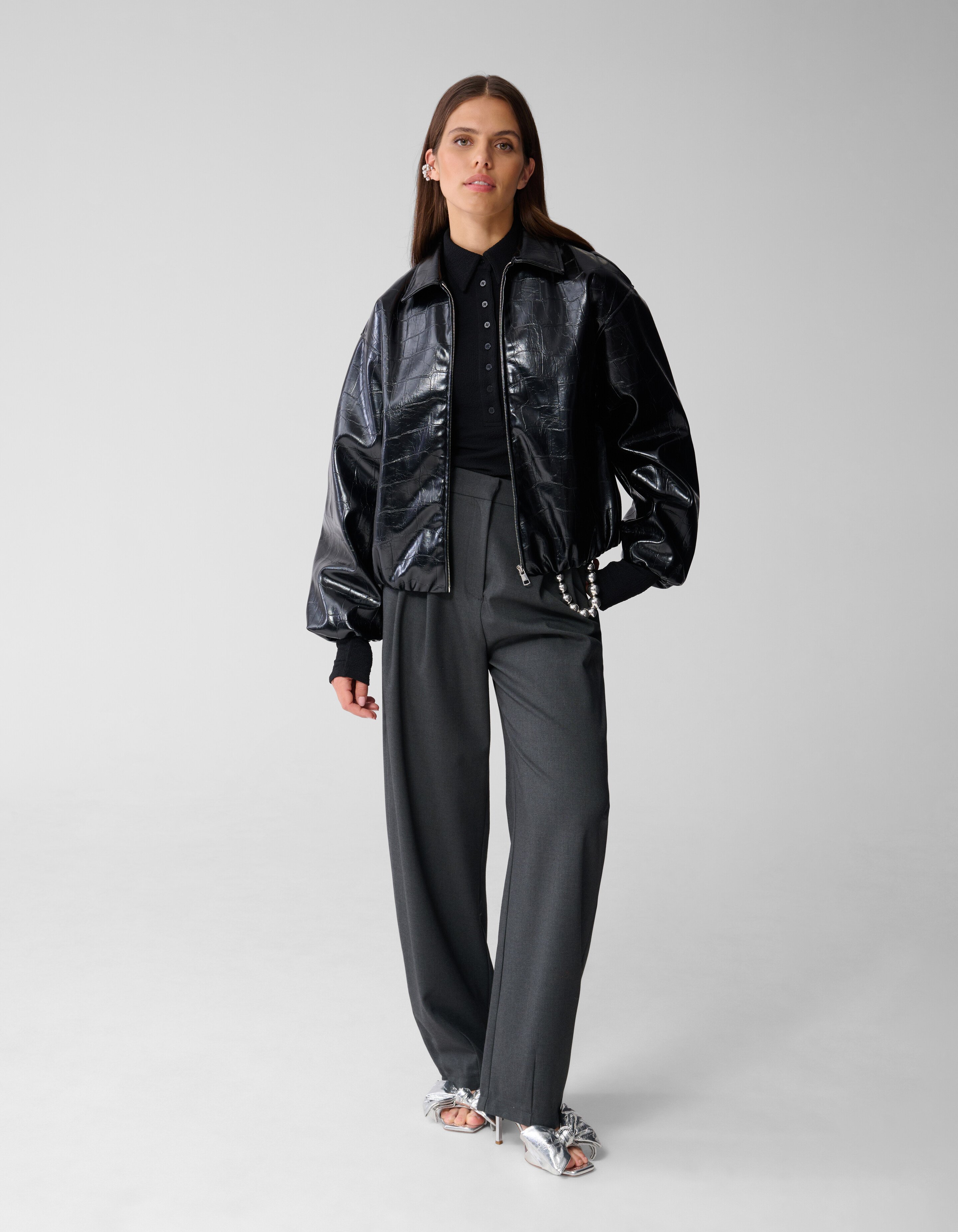 Oversized Croco Bomber Jack Zwart SHOEBY WOMEN