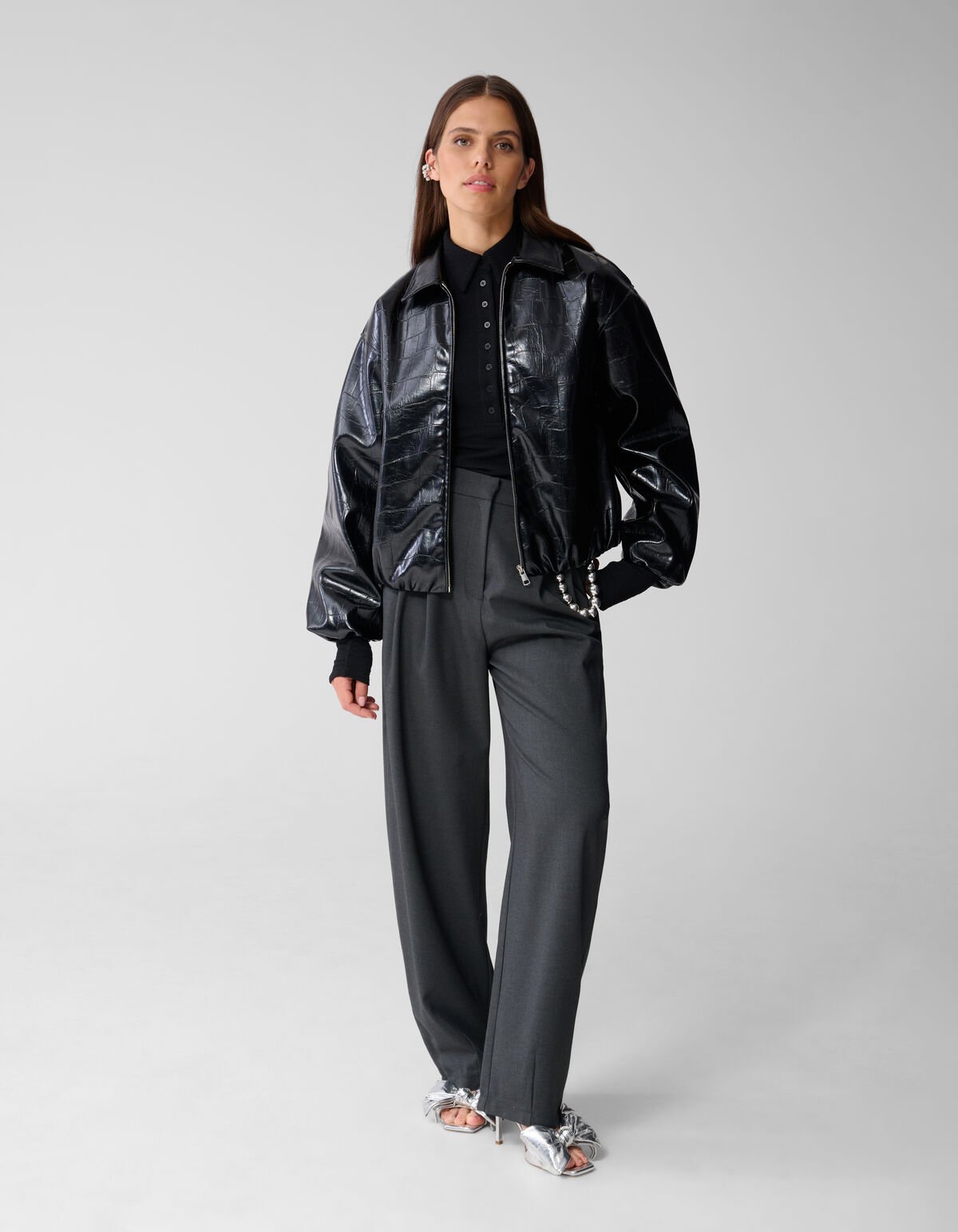 Oversized Croco Bomber Jack Zwart SHOEBY WOMEN