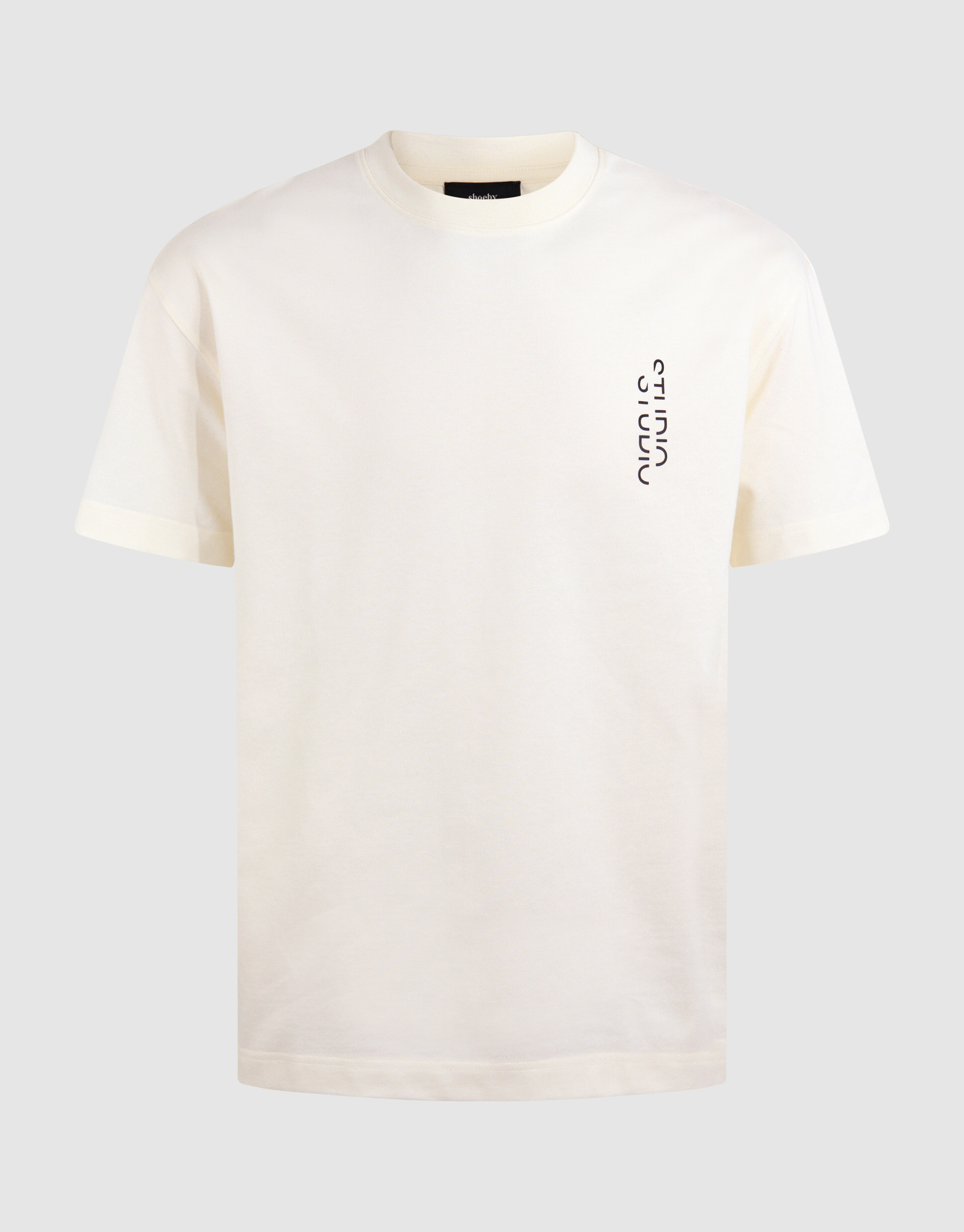 Tekst Artwork T-shirt Gebroken Wit SHOEBY MEN