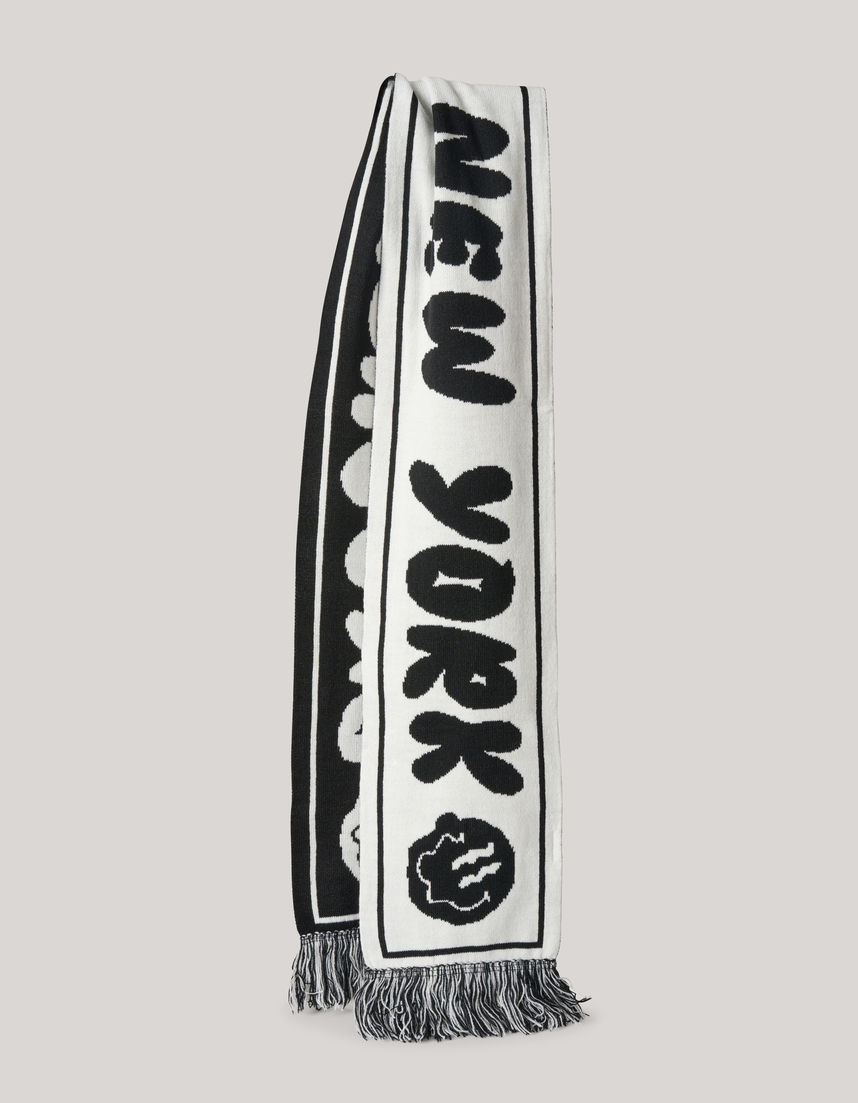Printed Sjaal Zwart/Wit SHOEBY ACCESSOIRES