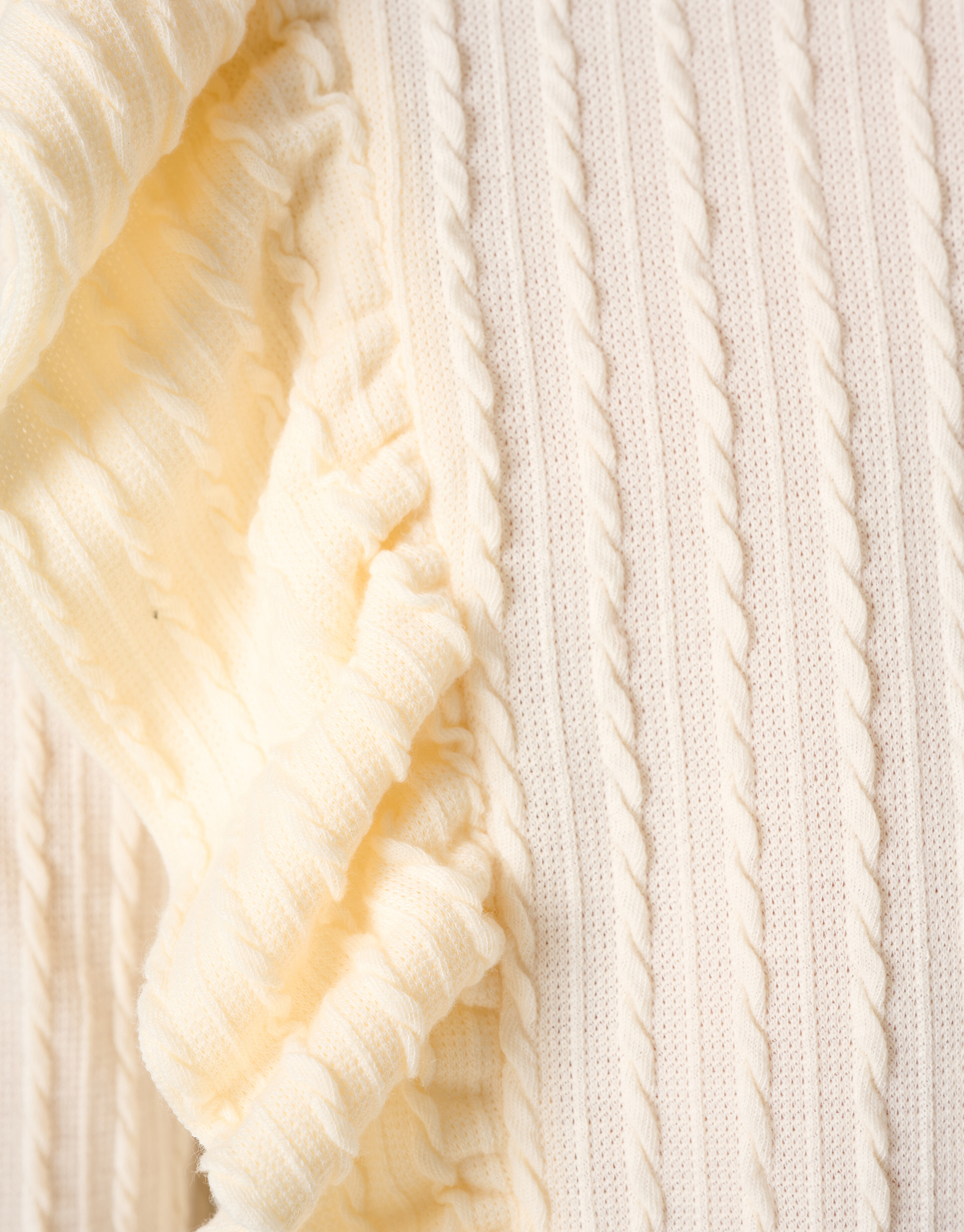 Kabel Ruffle Top Gebroken Wit SHOEBY GIRLS