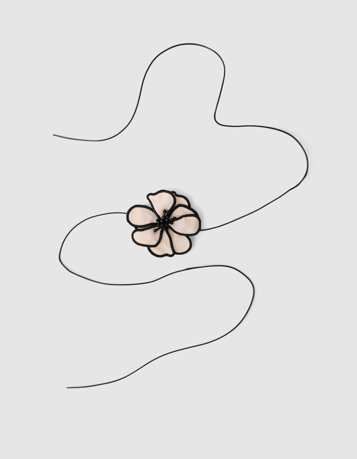 Bloem Corsage Ketting Zwart/Wit SHOEBY ACCESSOIRES