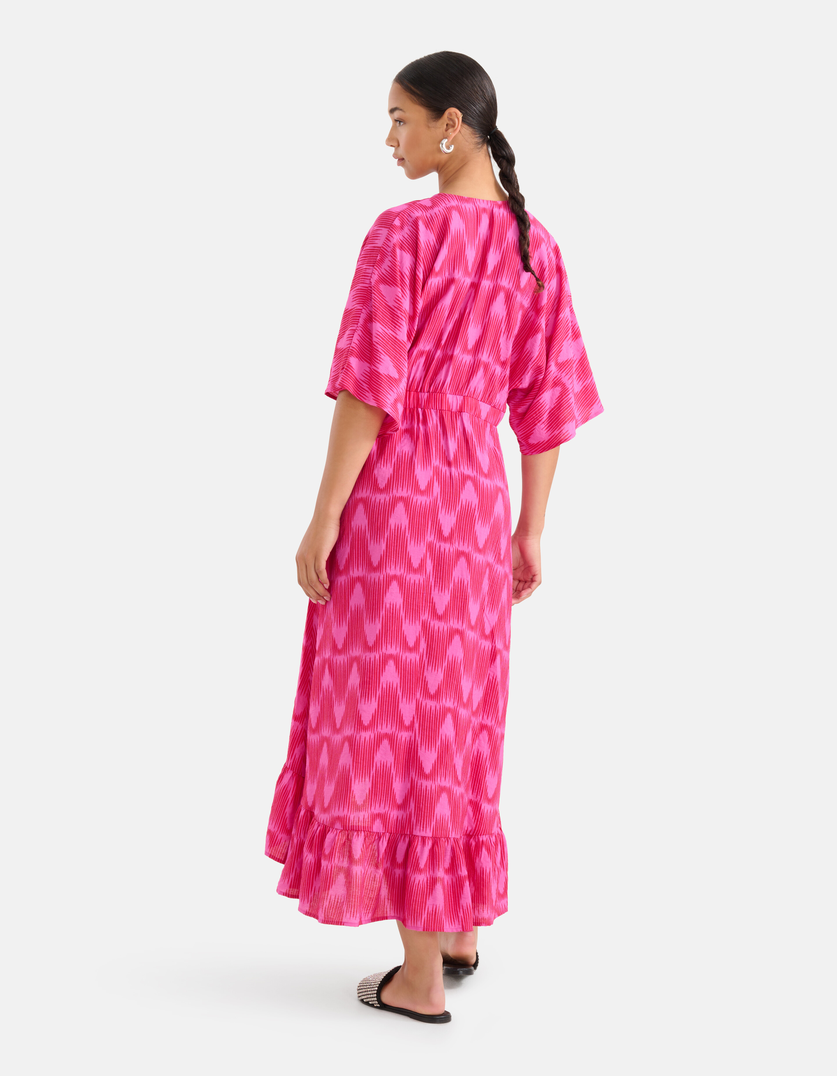 Grafische Print Jurk Roze SHOEBY WOMEN