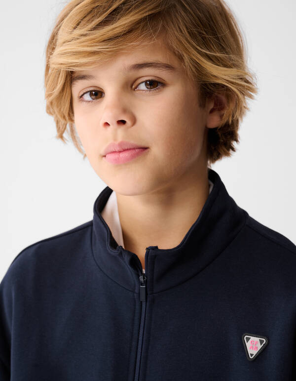 Soft Zip Jack Donkerblauw SHOEBY BOYS