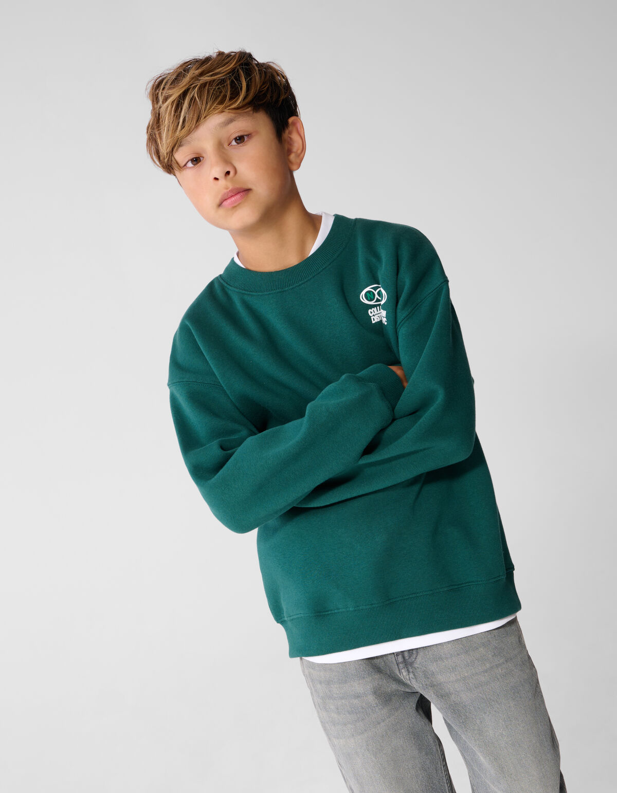 Oversized Sweater Donkergroen SHOEBY BOYS
