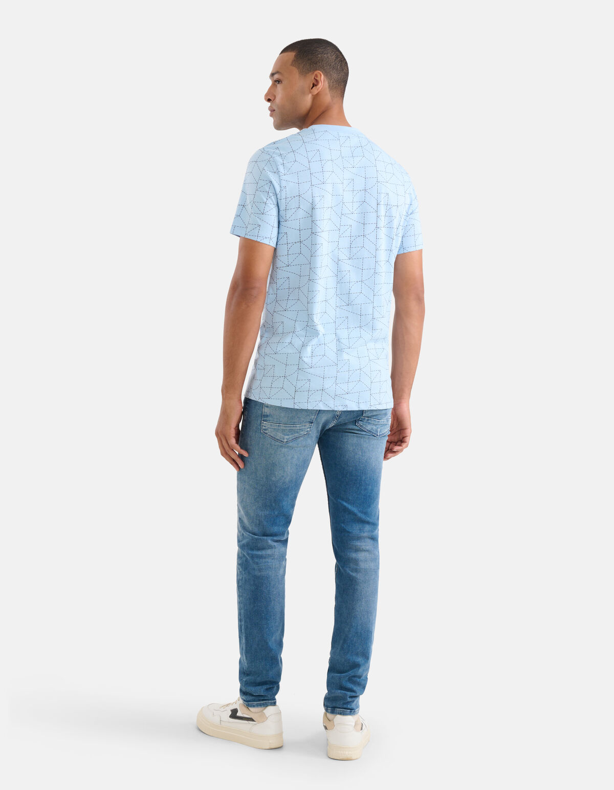 Printed T-shirt Lichtblauw SHOEBY MEN